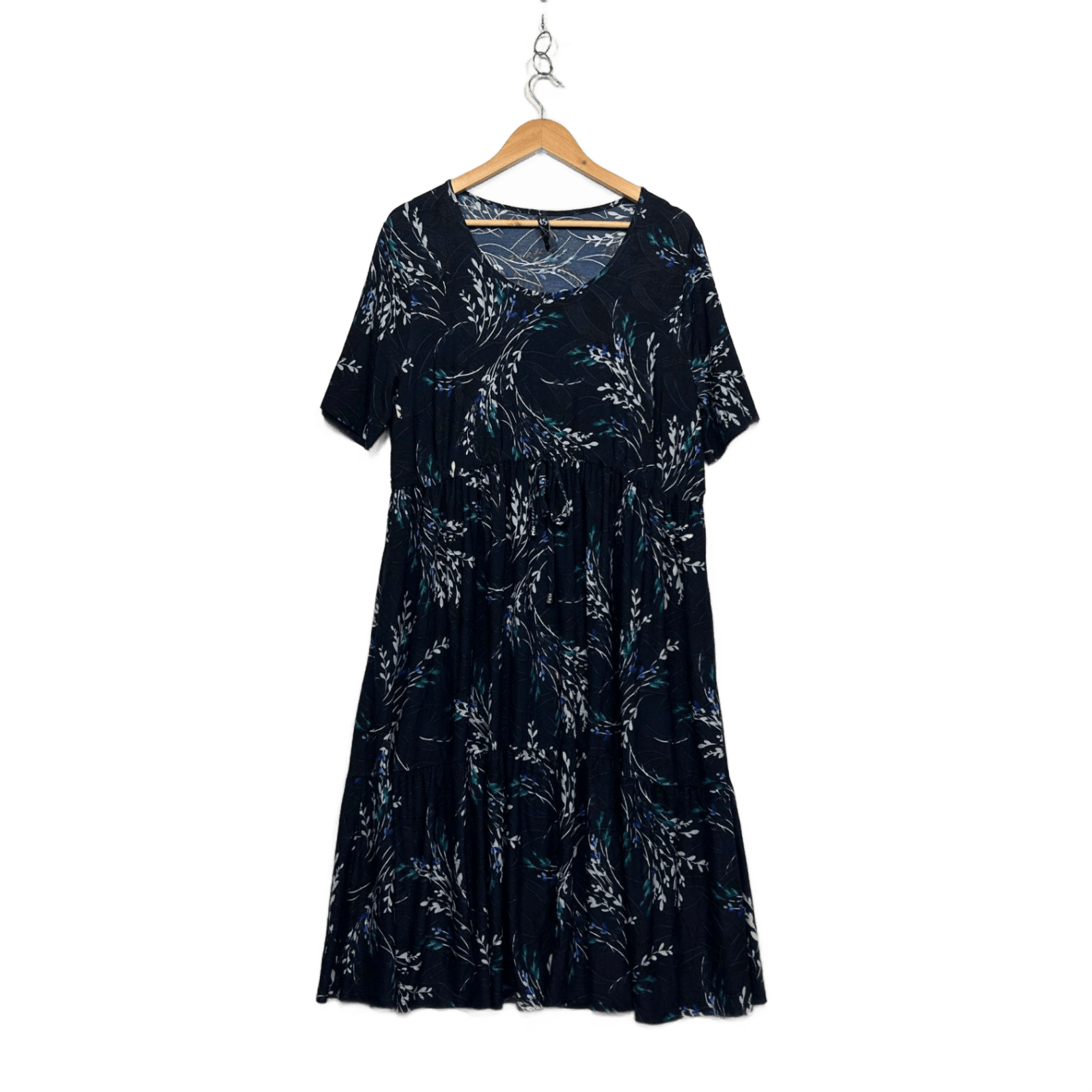 Taking Shape Black Floral Short Sleeve Maxi Dress Size 16 Plus