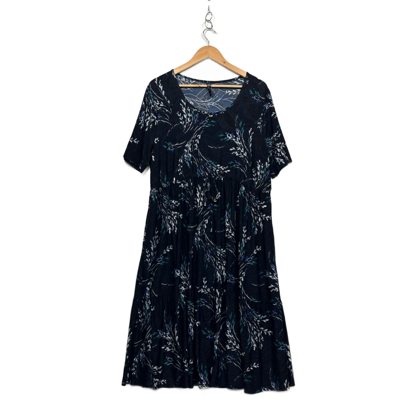 Taking Shape Black Floral Short Sleeve Maxi Dress Size 16 Plus