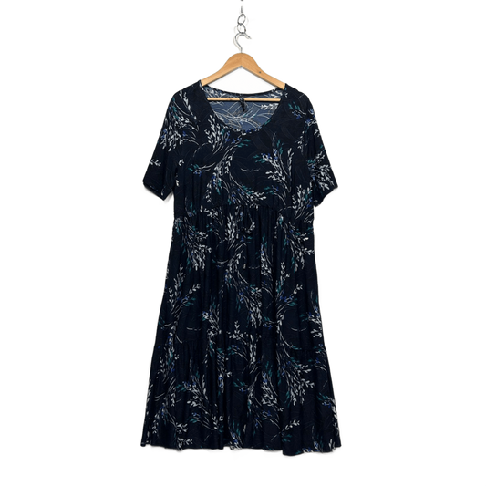 Taking Shape Black Floral Short Sleeve Maxi Dress Size 16 Plus