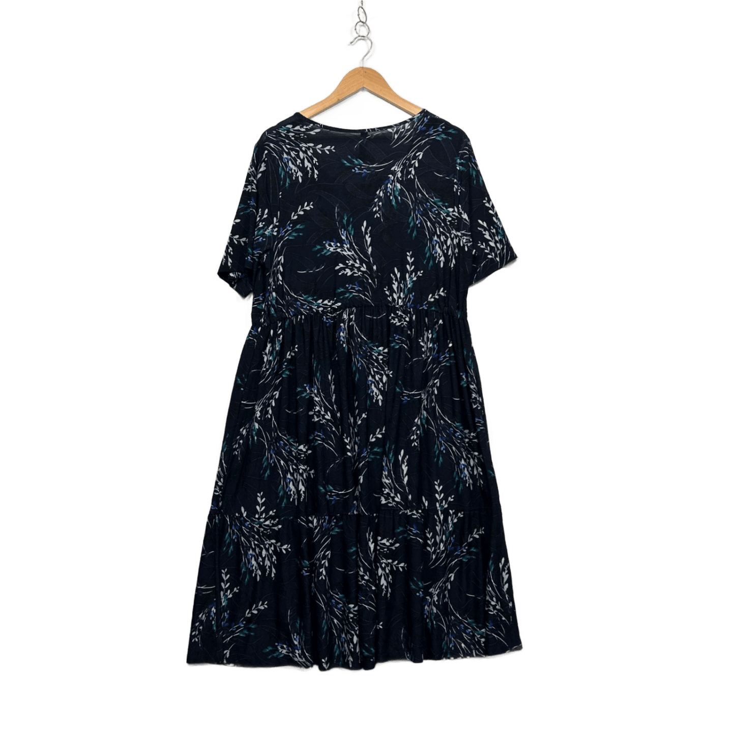 Taking Shape Black Floral Short Sleeve Maxi Dress Size 16 Plus