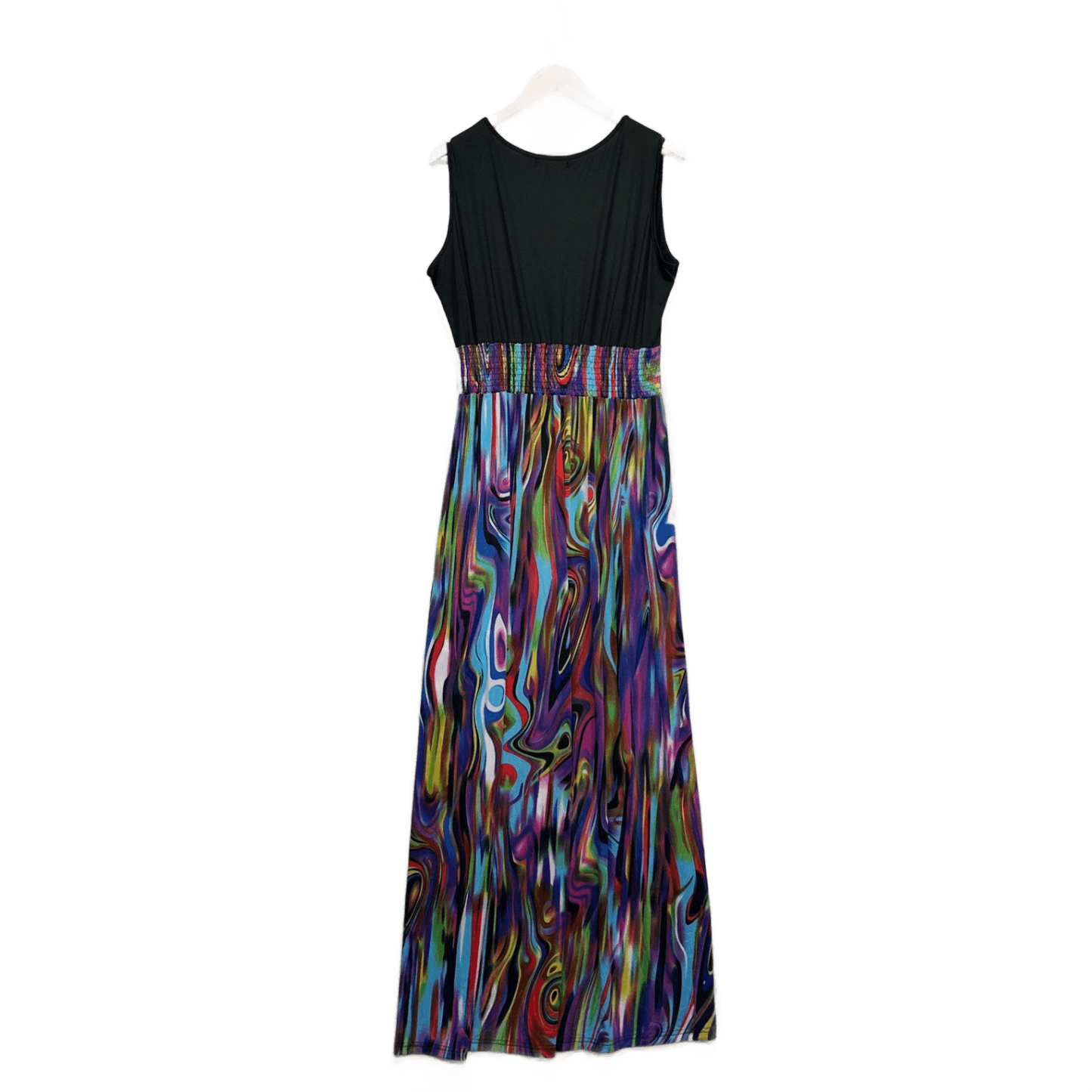 Rovii Fashion Multicoloured V-Neck Maxi Dress Size XL