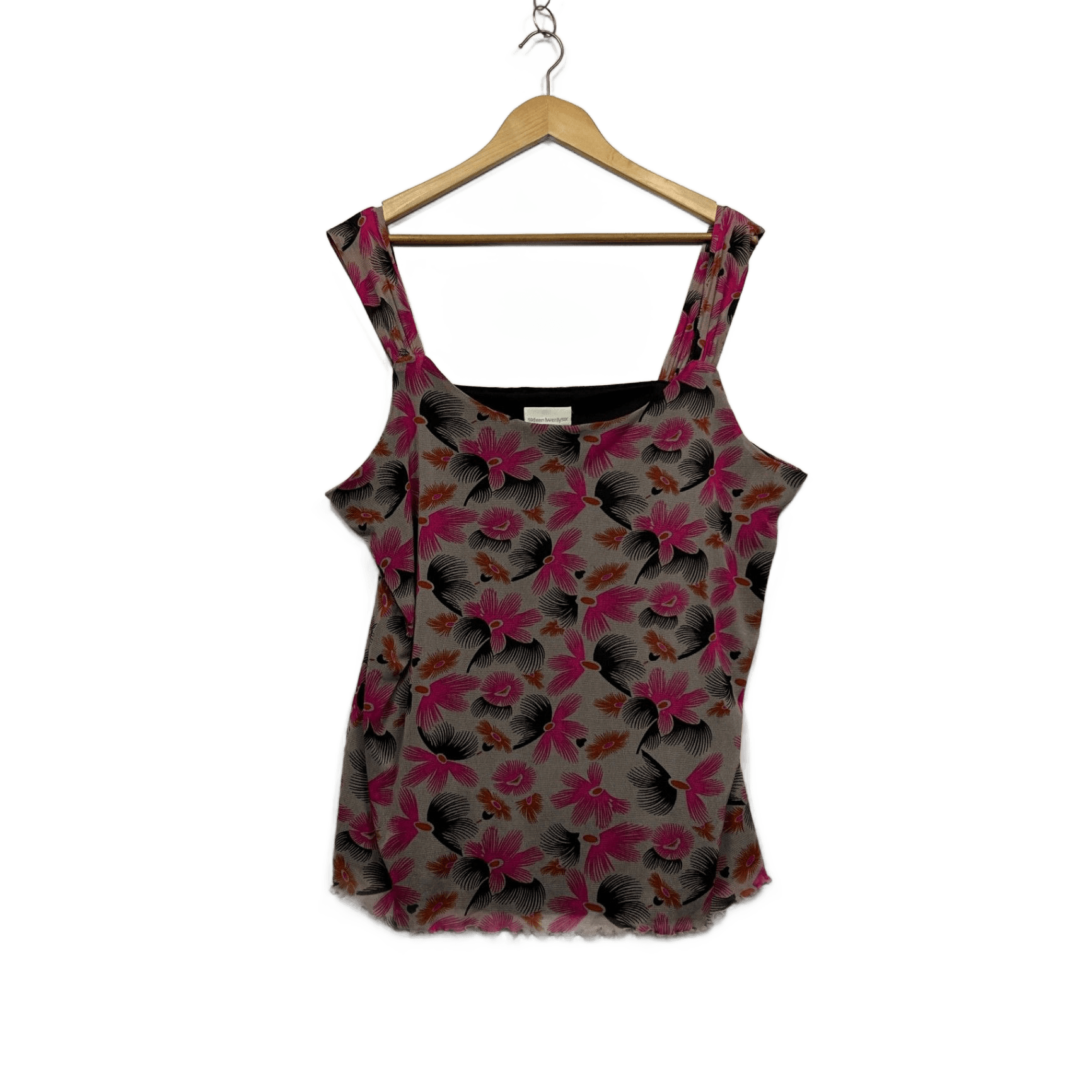 1626 Sleeveless Floral Top & Jacket Multicoloured Size 20