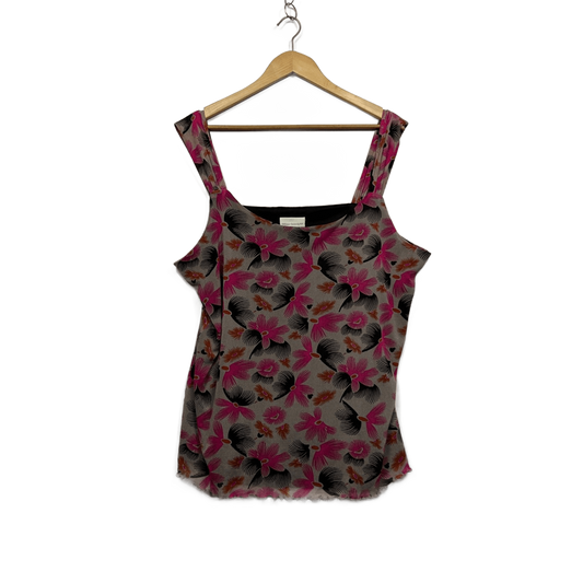 1626 Sleeveless Floral Top & Jacket Multicoloured Size 20