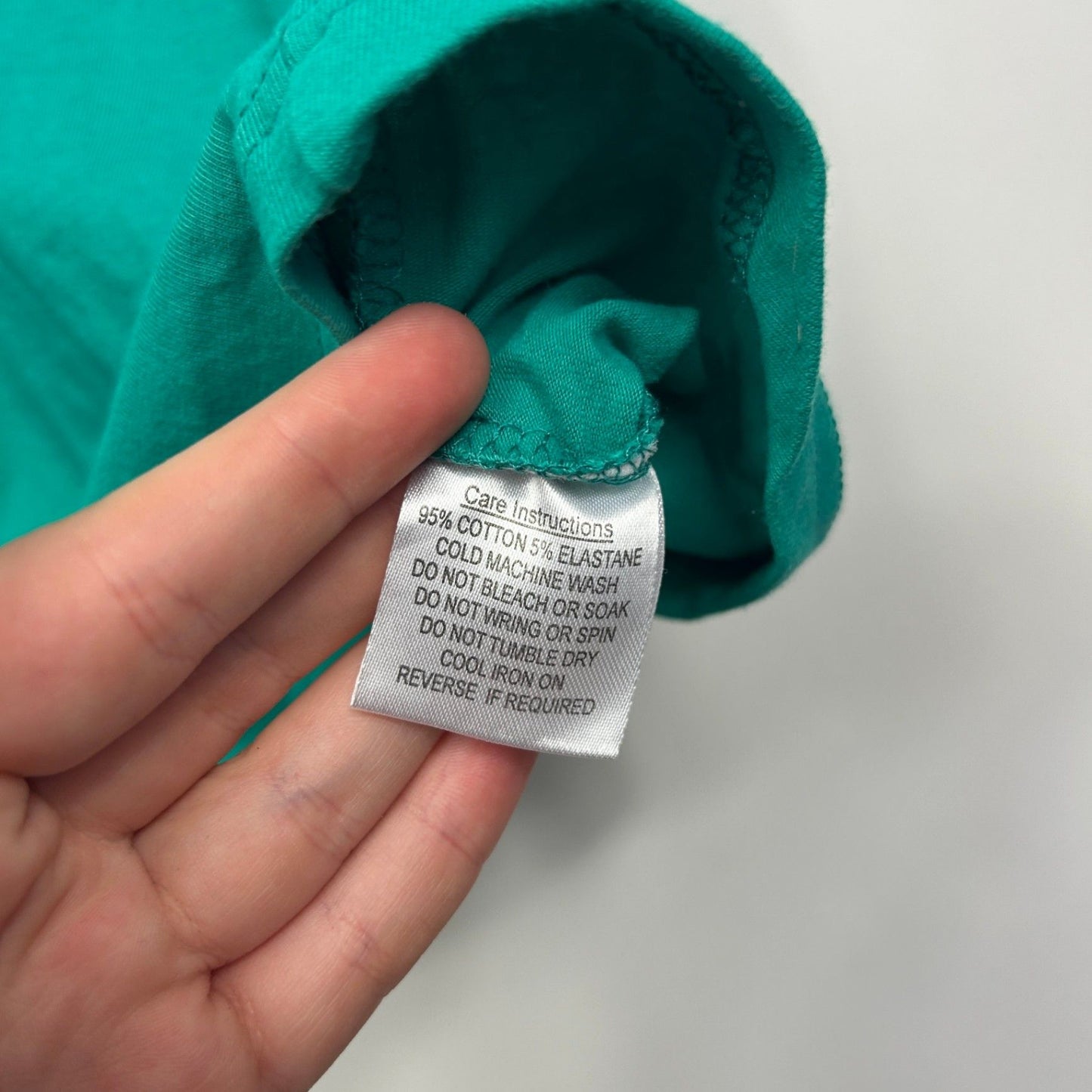 Dangerfield Green Short Sleeve Cropped Back Layered T-Shirt Size 14