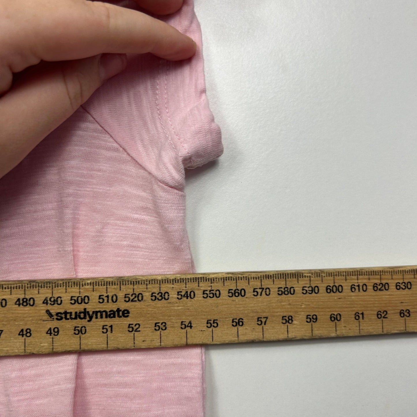 Women's Pink Cotton Short Sleeve Crew Neck Casual T-Shirt Size 14?