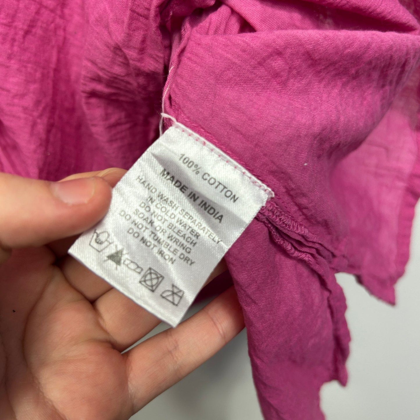 Orientique Pink Ombre Cotton Sleeveless Tunic Top Blouse Size 22