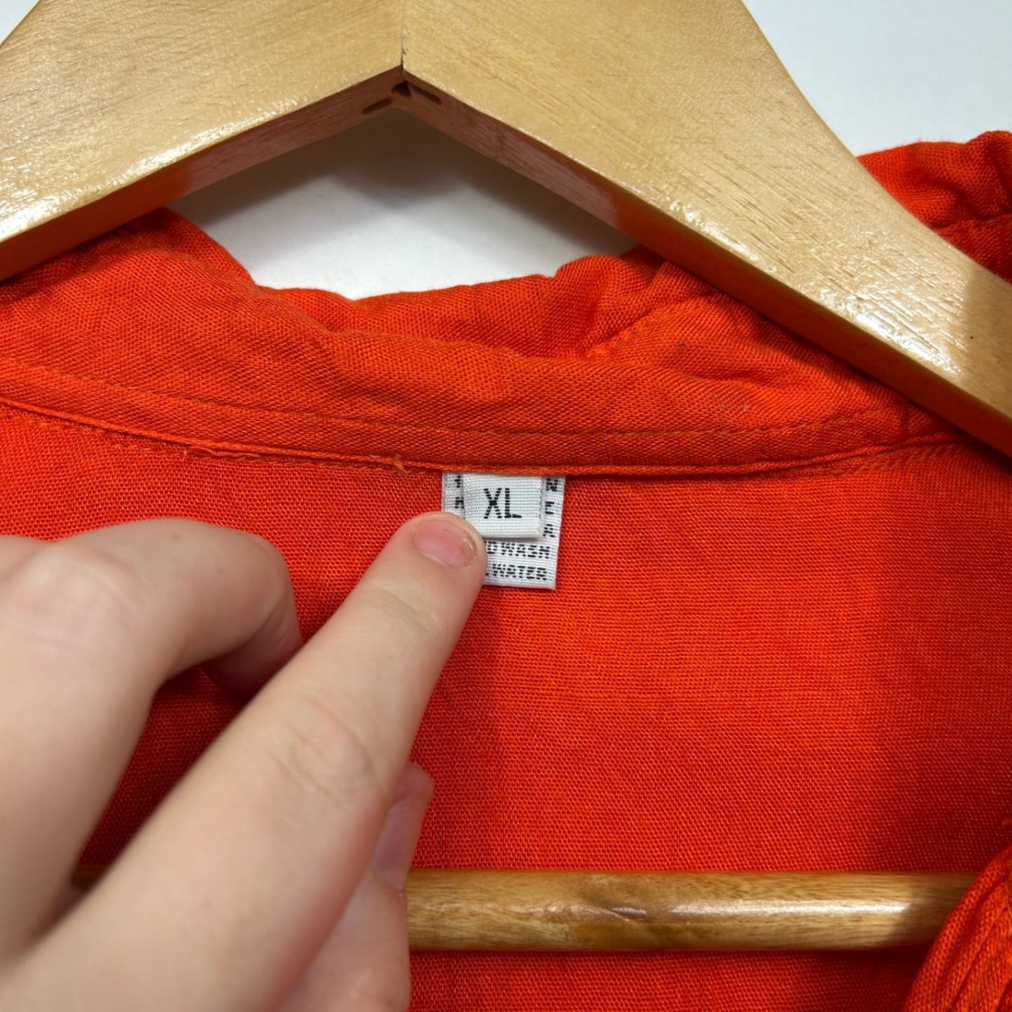 Red Rayon Embroidered Sequin Button Up Top Shirt Size 16 18 XL