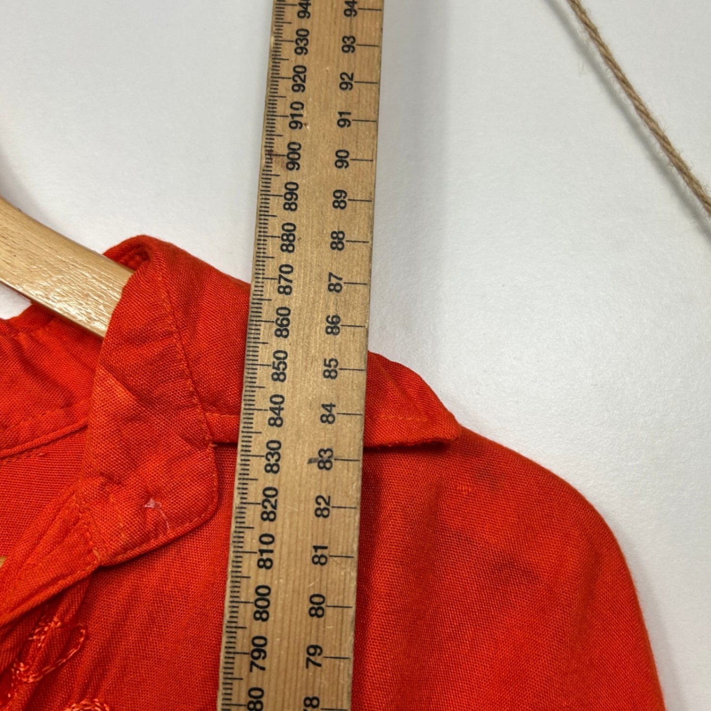 Red Rayon Embroidered Sequin Button Up Top Shirt Size 16 18 XL