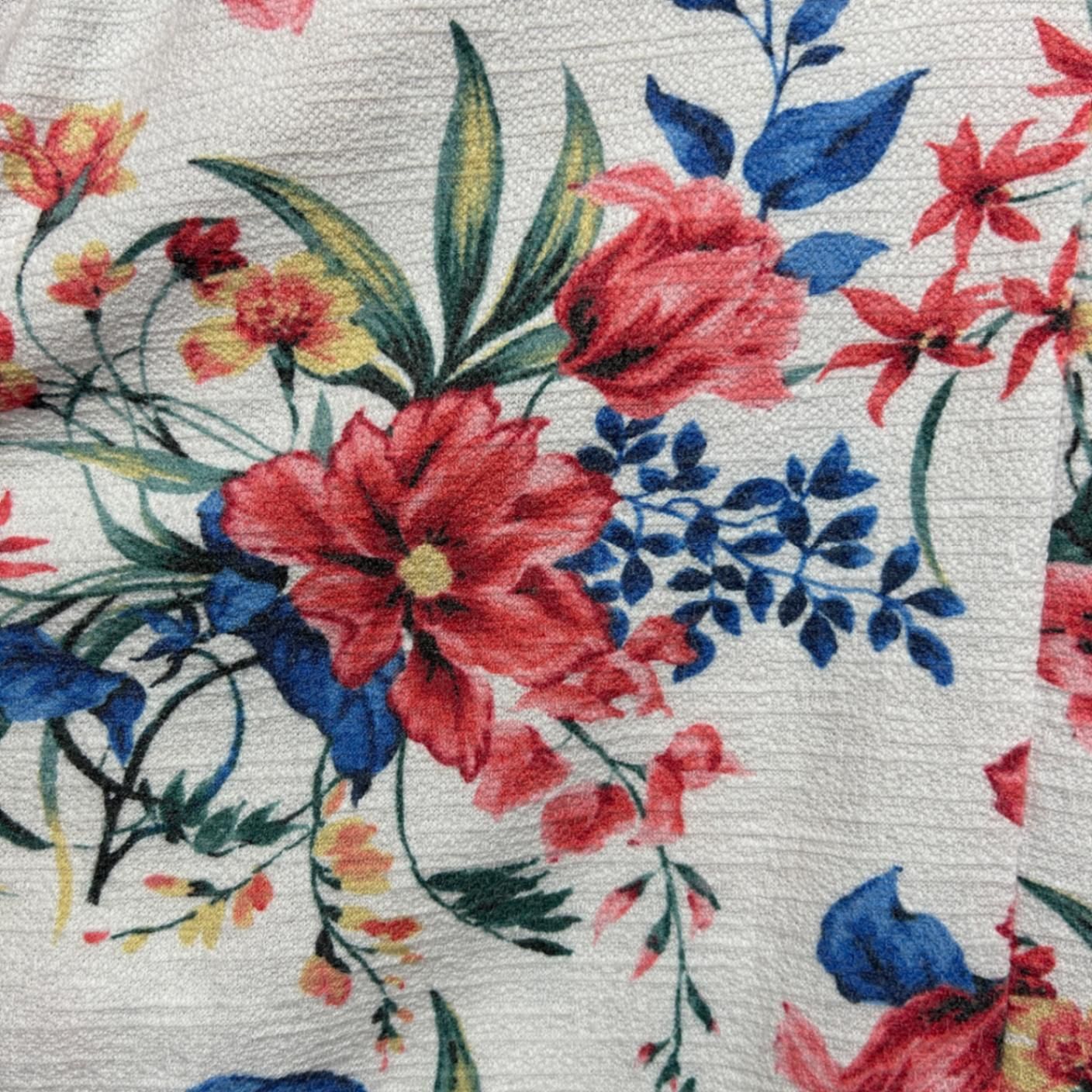 Autograph White Multicoloured Short Sleeve Floral Top Size 22