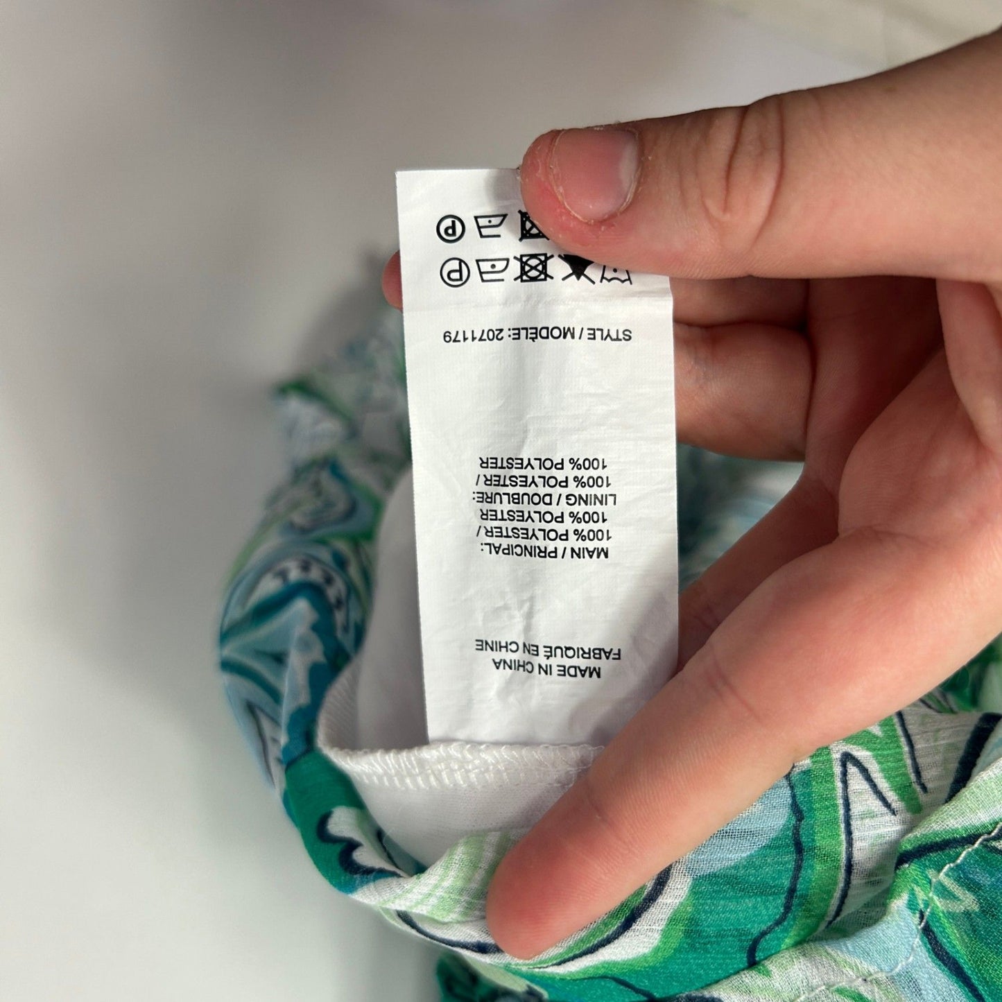 Rockmans Green White Paisley Print Long Sleeve Midi Dress Size 14