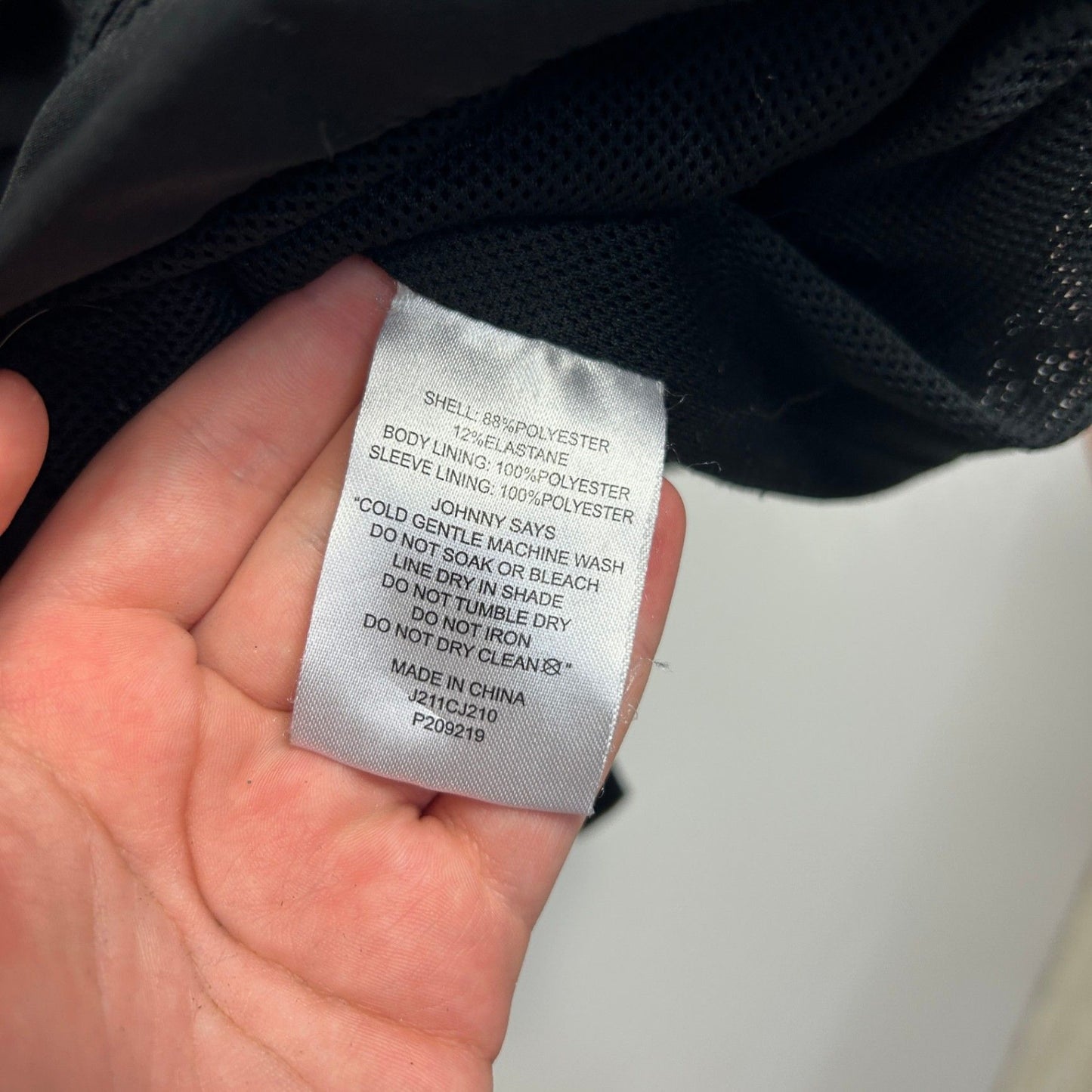 Johnny Bigg Mens Black Snap Zip Pockets Jacket  Size 4XL