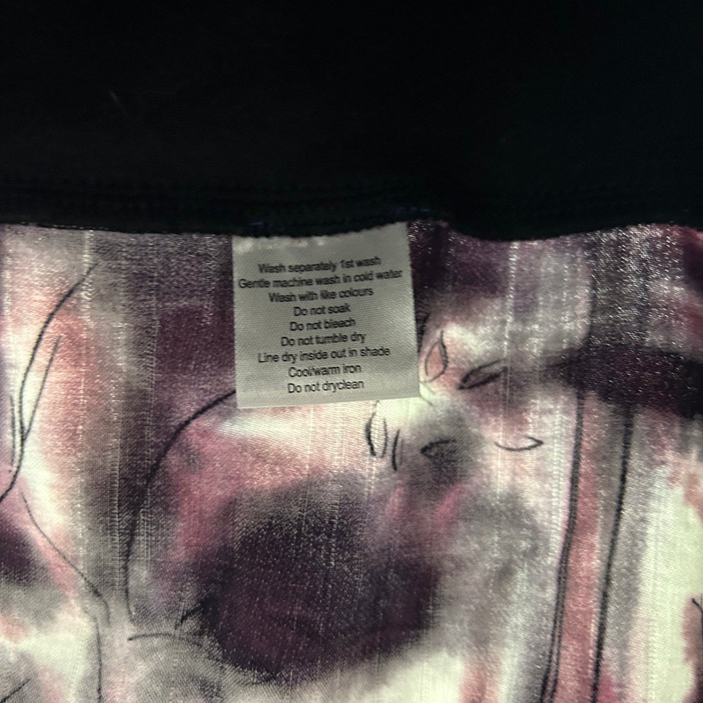 Melynda Made Women's Purple Black Mini Skirt Size 14 - 16 Handmade