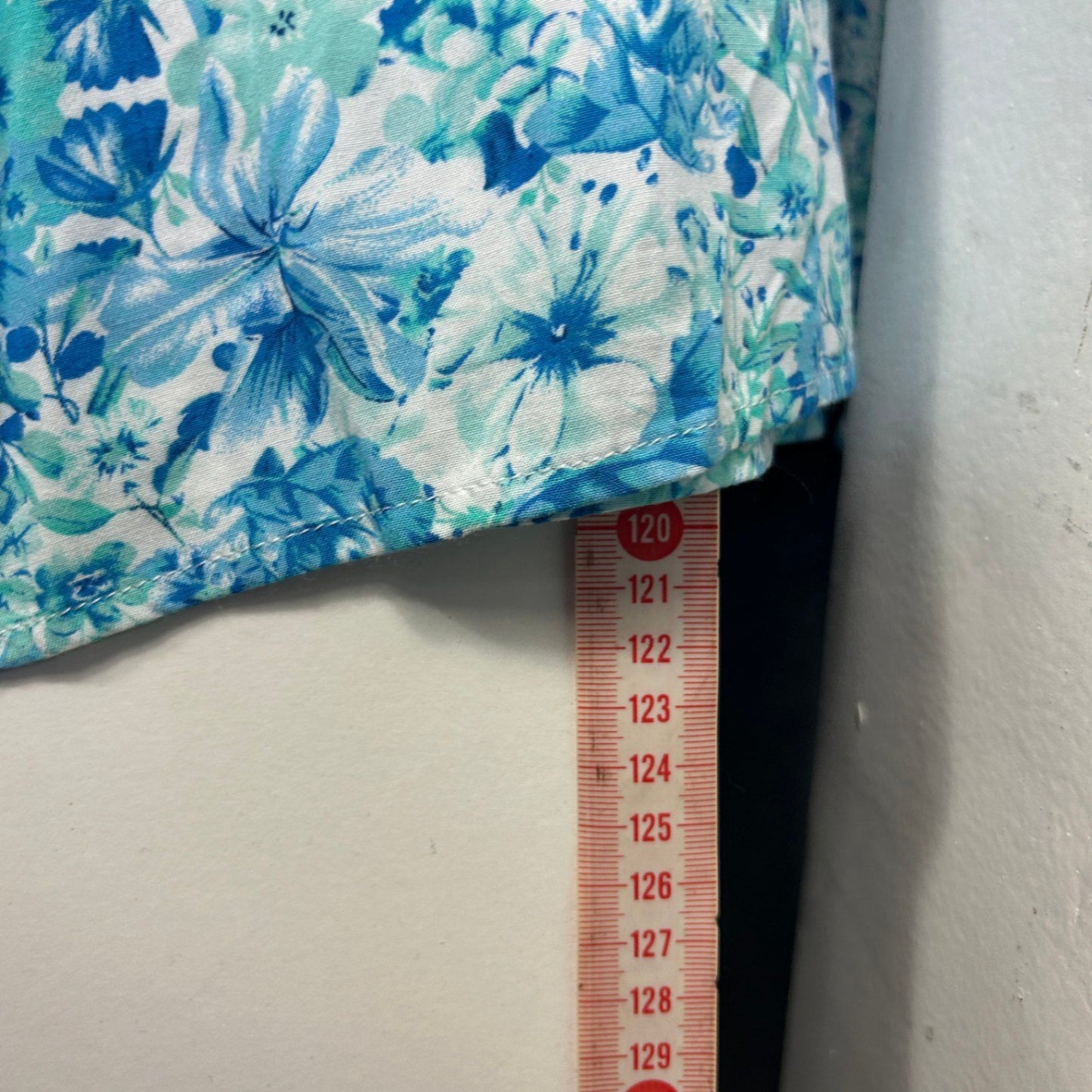 Willow Tree  Blue Viscose Short Sleeve Maxi Floral Dress Size 16