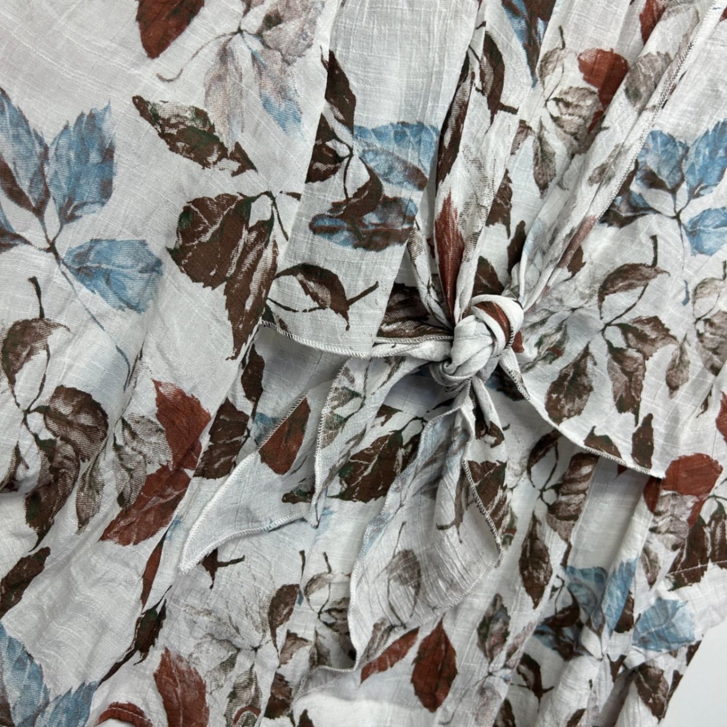 Caroline Morgan 3/4 Sleeve Leaf Print Tunic Top Blouse Size 14 16