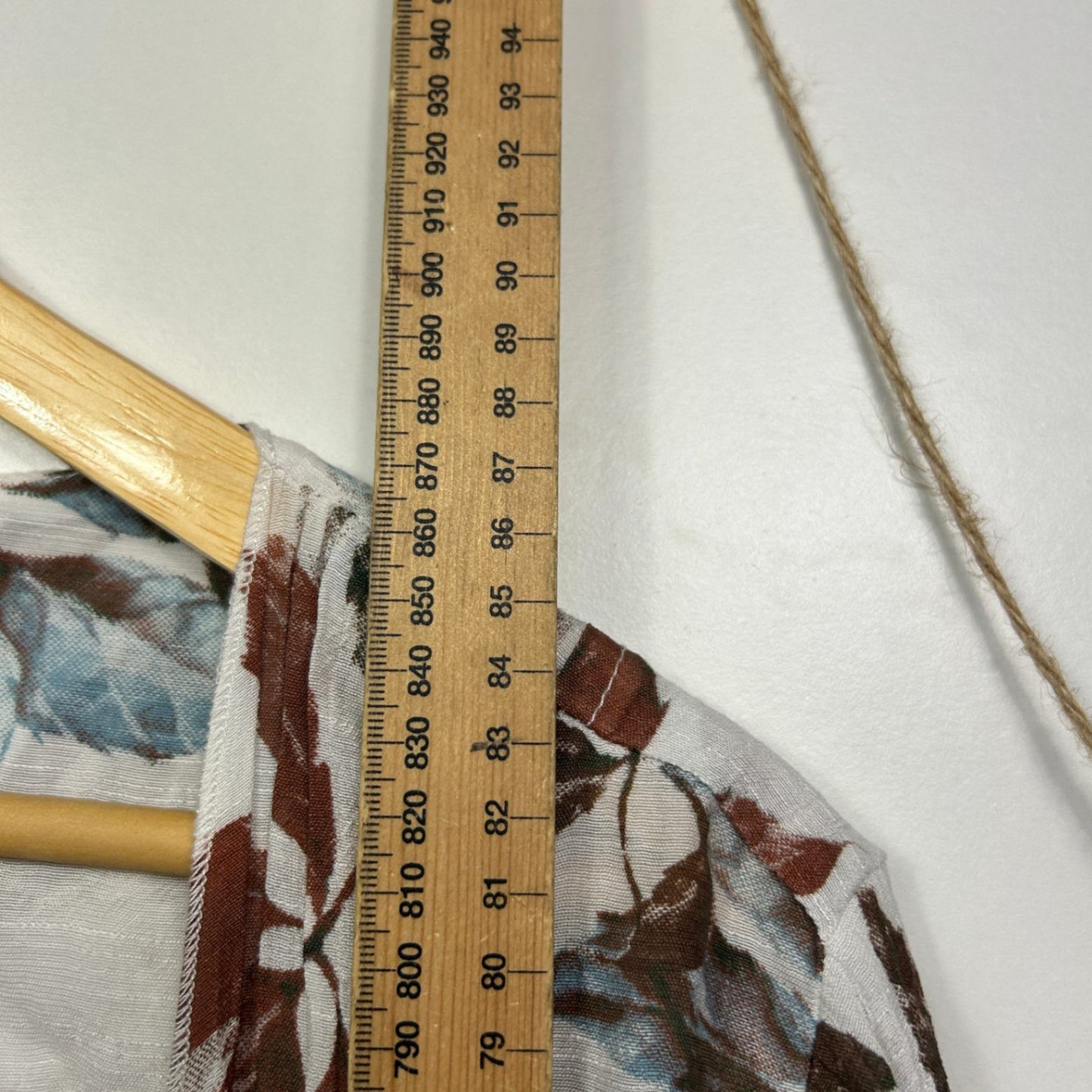 Caroline Morgan 3/4 Sleeve Leaf Print Tunic Top Blouse Size 14 16