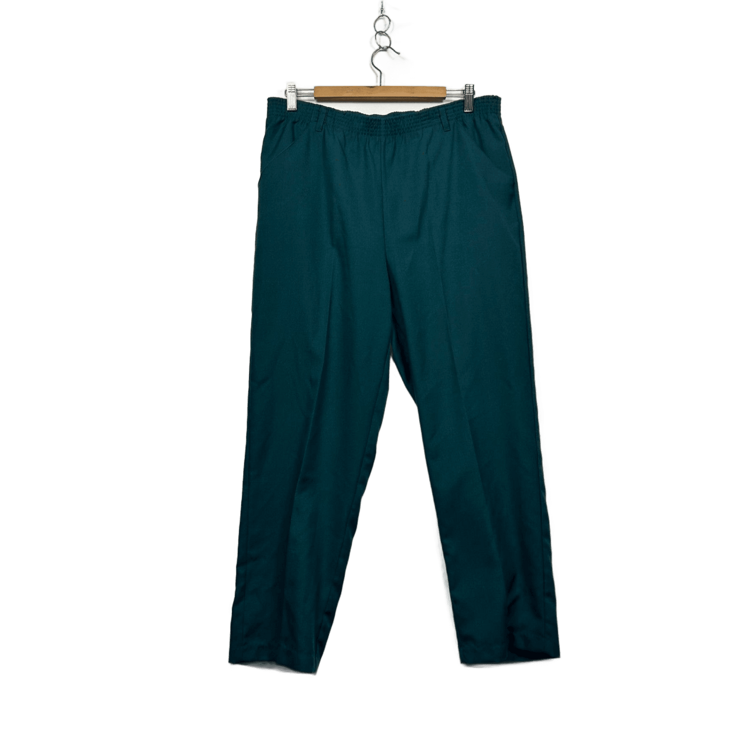 Millers Teal Straight Leg Pull On Elastic Waist Pocket Pants Size 14