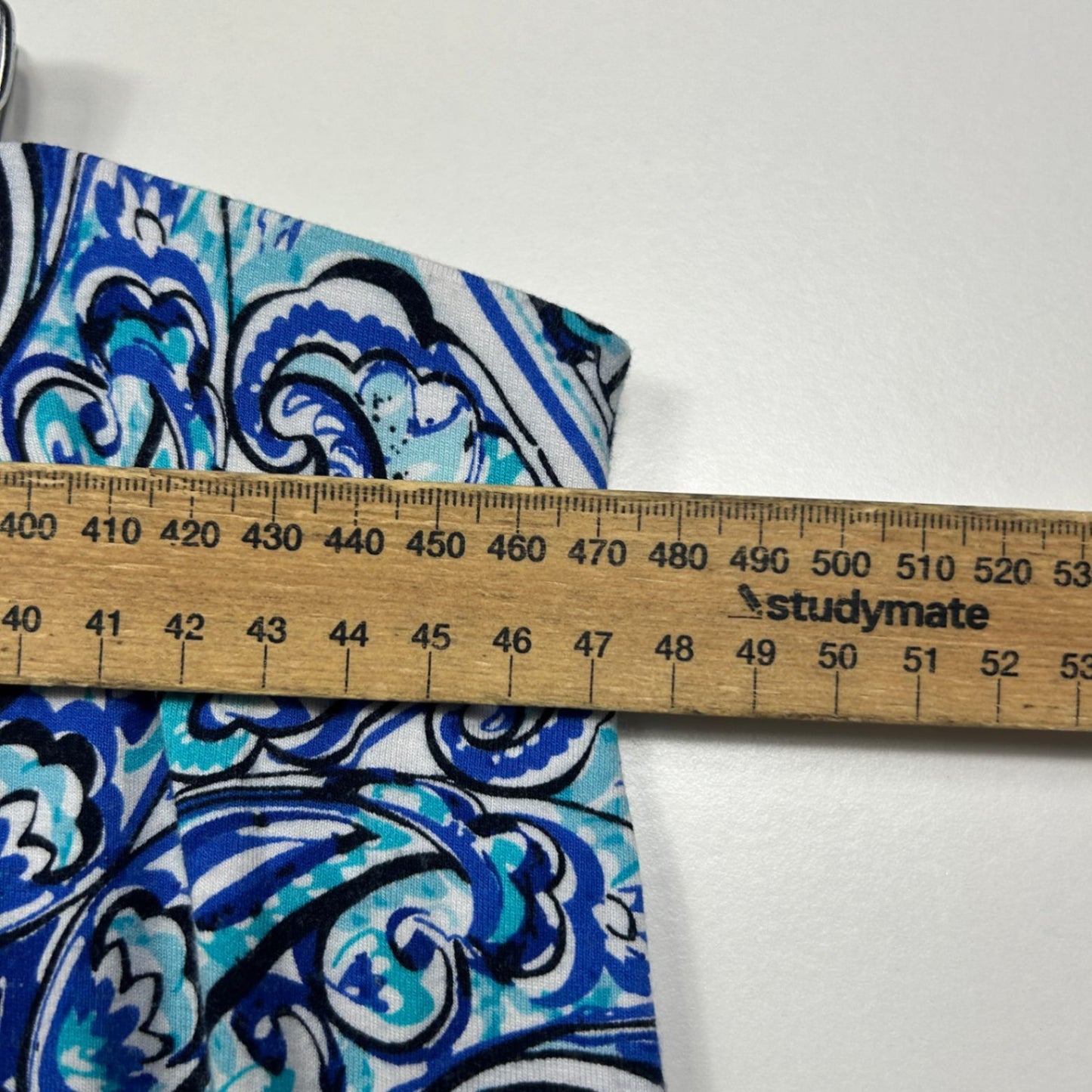 W.Lane Blue Aqua Paisley Print Stretch Skirt Size 2XL 16 18