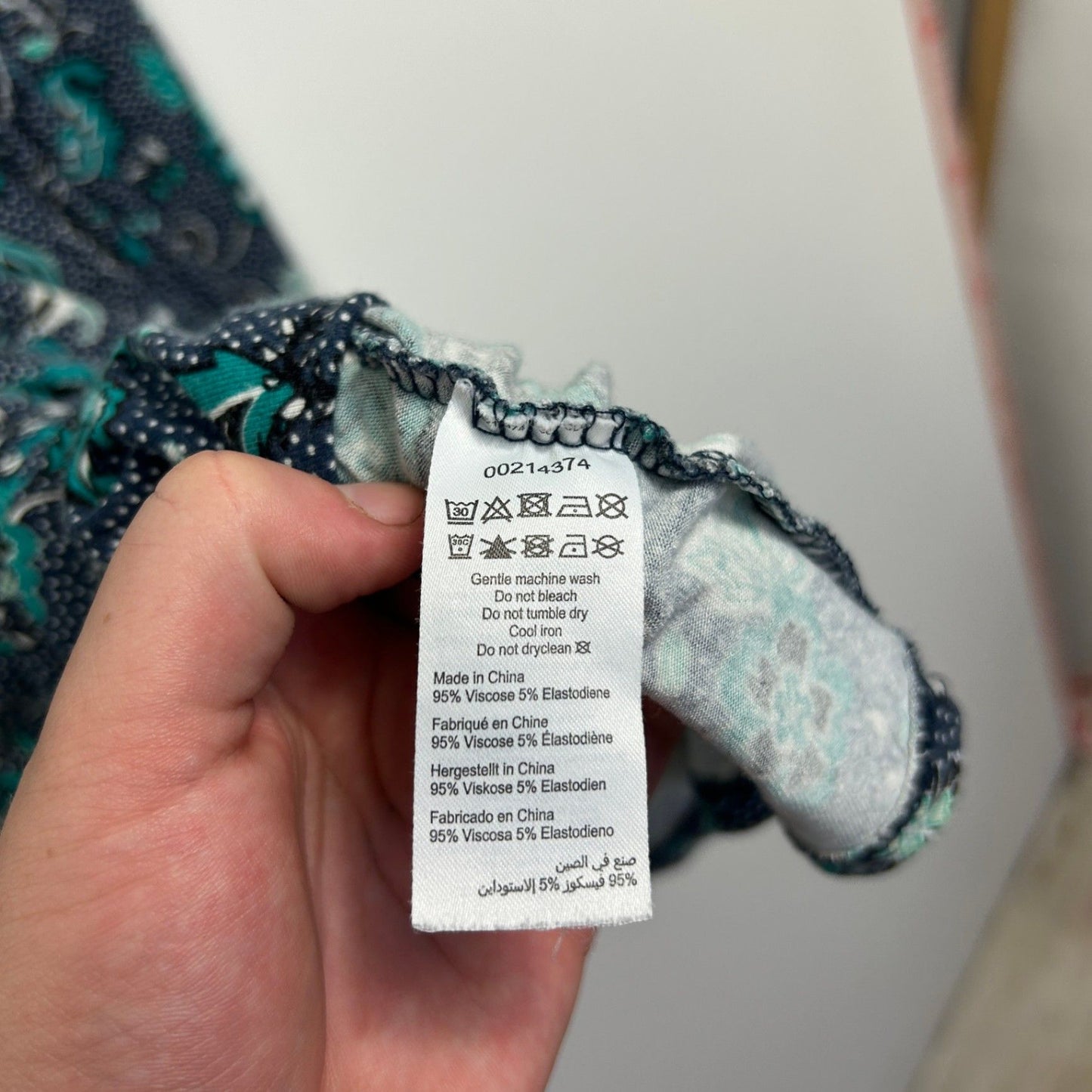 Evans Short Sleeve Green Short Sleeve Paisley Front Jersey Dress Size 22/24