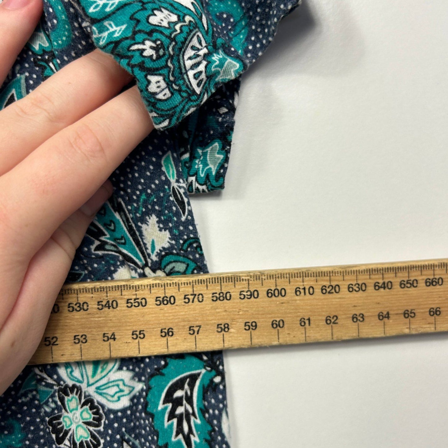 Evans Short Sleeve Green Short Sleeve Paisley Front Jersey Dress Size 22/24