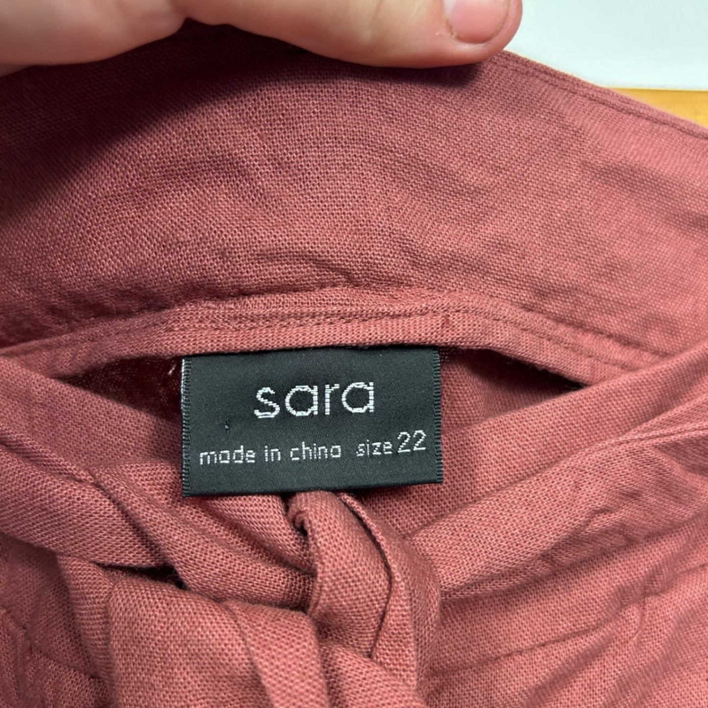 Sara Belted Linen Blend Shorts Size 22