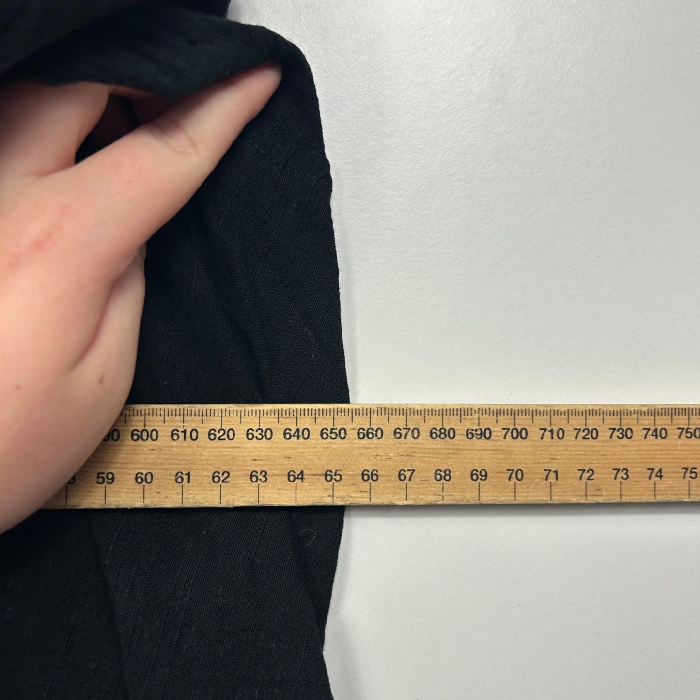 Kaliyana Black Linen Long Sleeve Open Front Waterfall Jacket Kimono 12 - 18