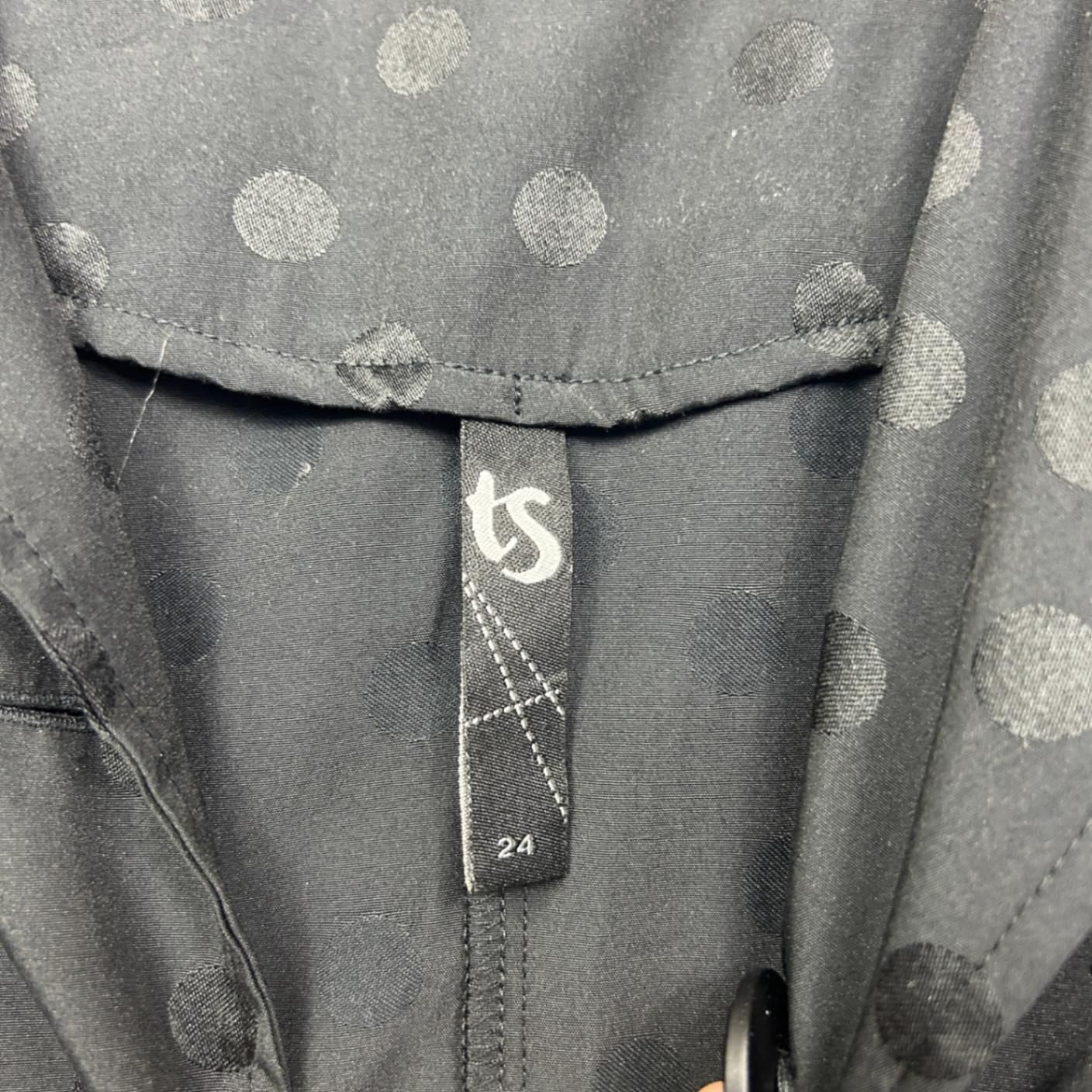 Taking Shape Black Hi Low Hem Long Sleeve Jacket Size 24 Occasional