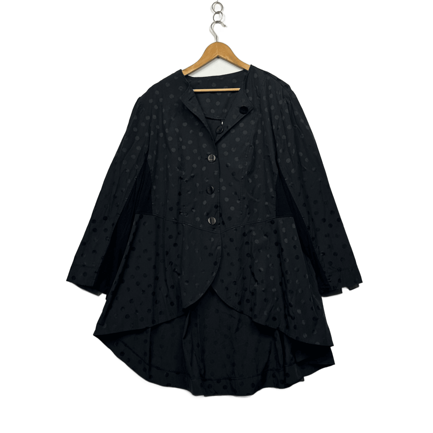 Taking Shape Black Hi Low Hem Long Sleeve Jacket Size 24 Occasional