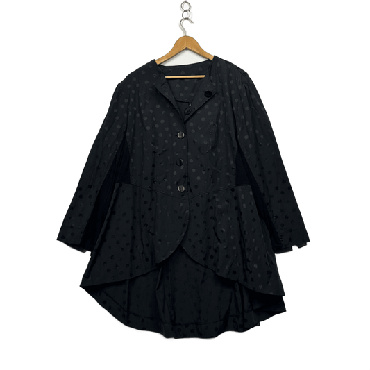 Taking Shape Black Hi Low Hem Long Sleeve Jacket Size 24 Occasional