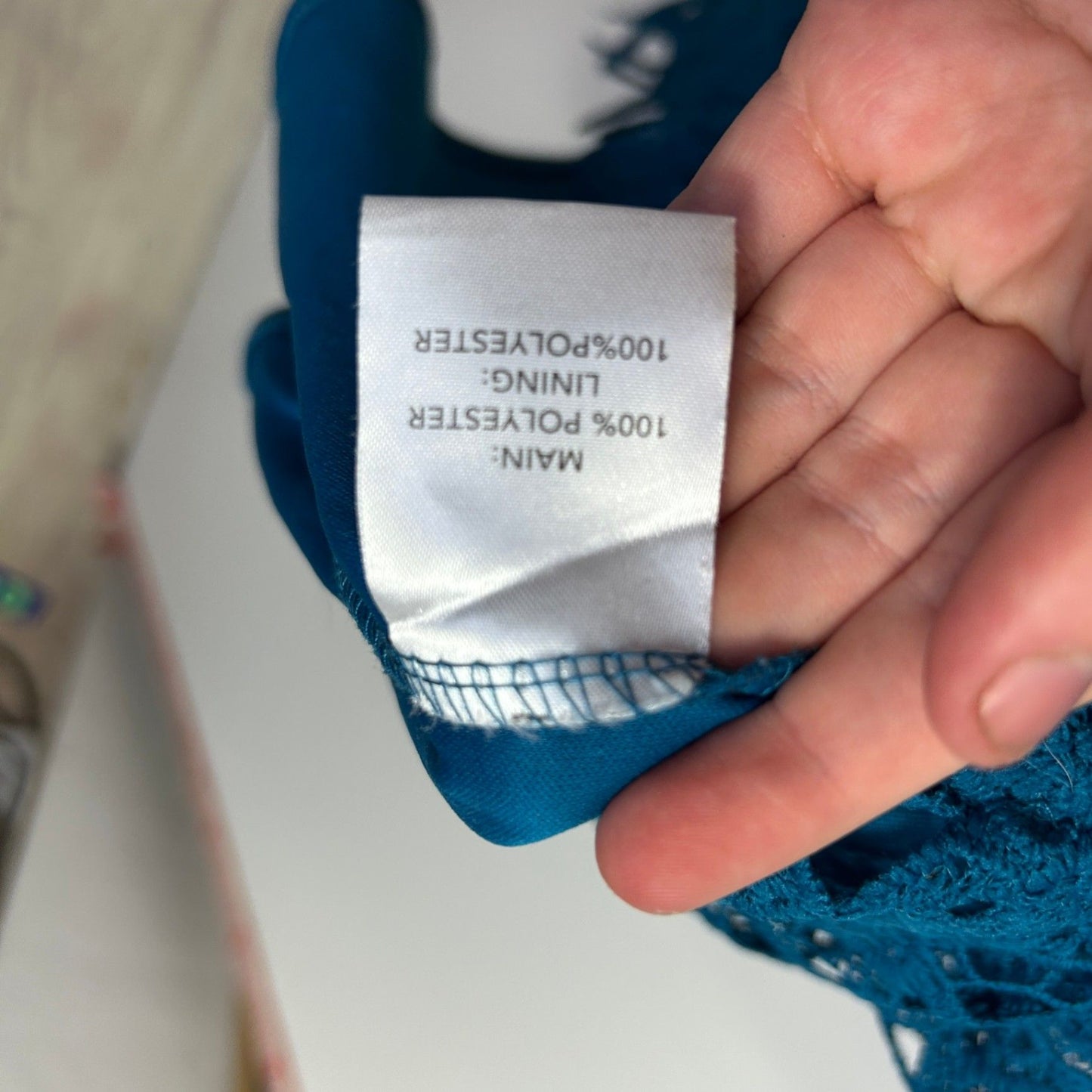 Millers Teal Blue Sleeveless Lace Overlay Sheath Dress Size 16