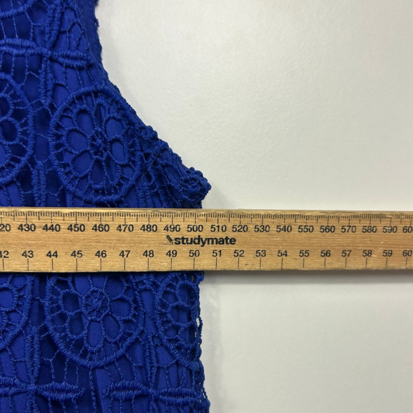 Target Cap Sleeve Blue Lace Overlay A-line Dress Size 18