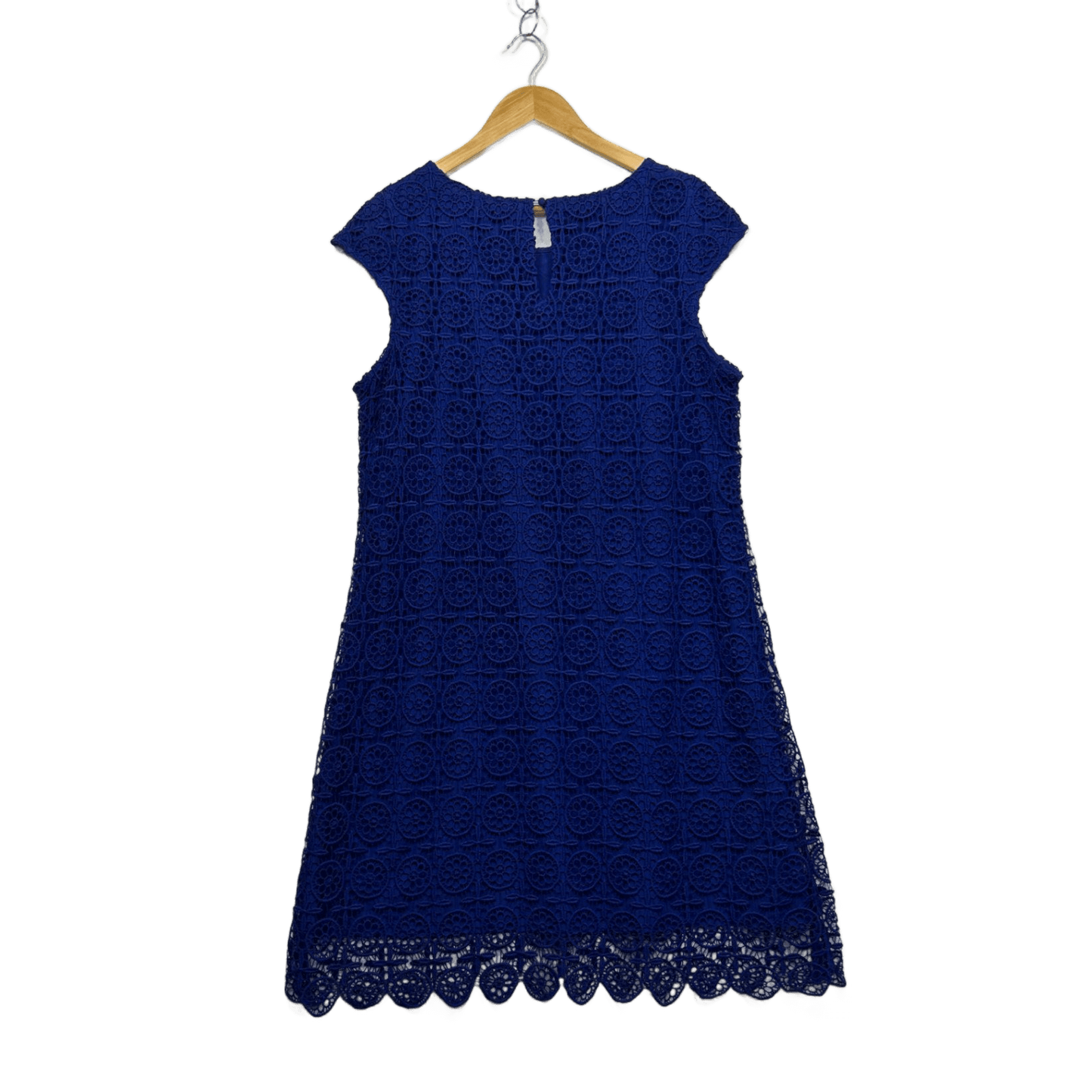 Target Cap Sleeve Blue Lace Overlay A-line Dress Size 18