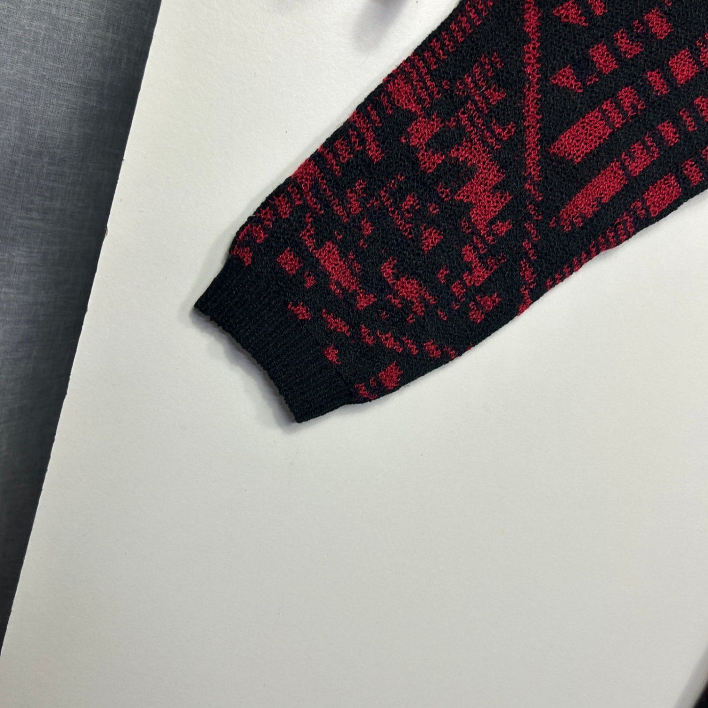 City Chic Black Red Hooded Longline Cardigan Jumper Size 14 Plus XS Aztec Print