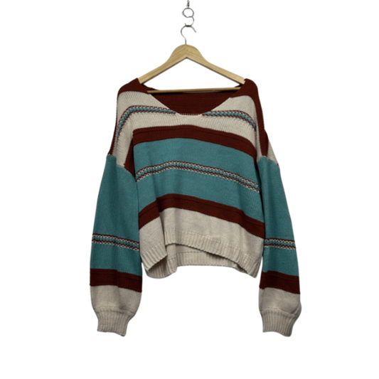 SHEIN Multicoloured Striped Oversized Jumper Size XL 16