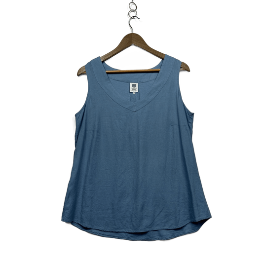 Rivers Women's Blue Sleeveless V-Neck Basic Tank Top Size 14