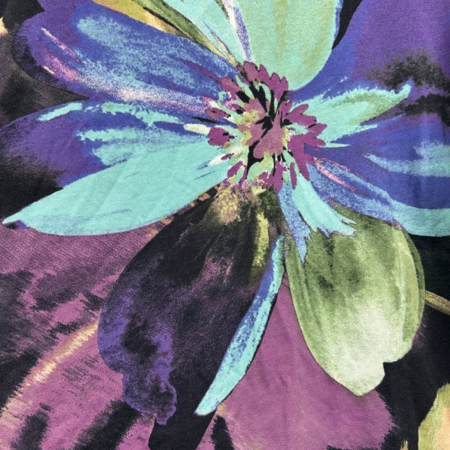 Sussan Short Sleeve Multicoloured Floral Tshirt Top Size 14 Large