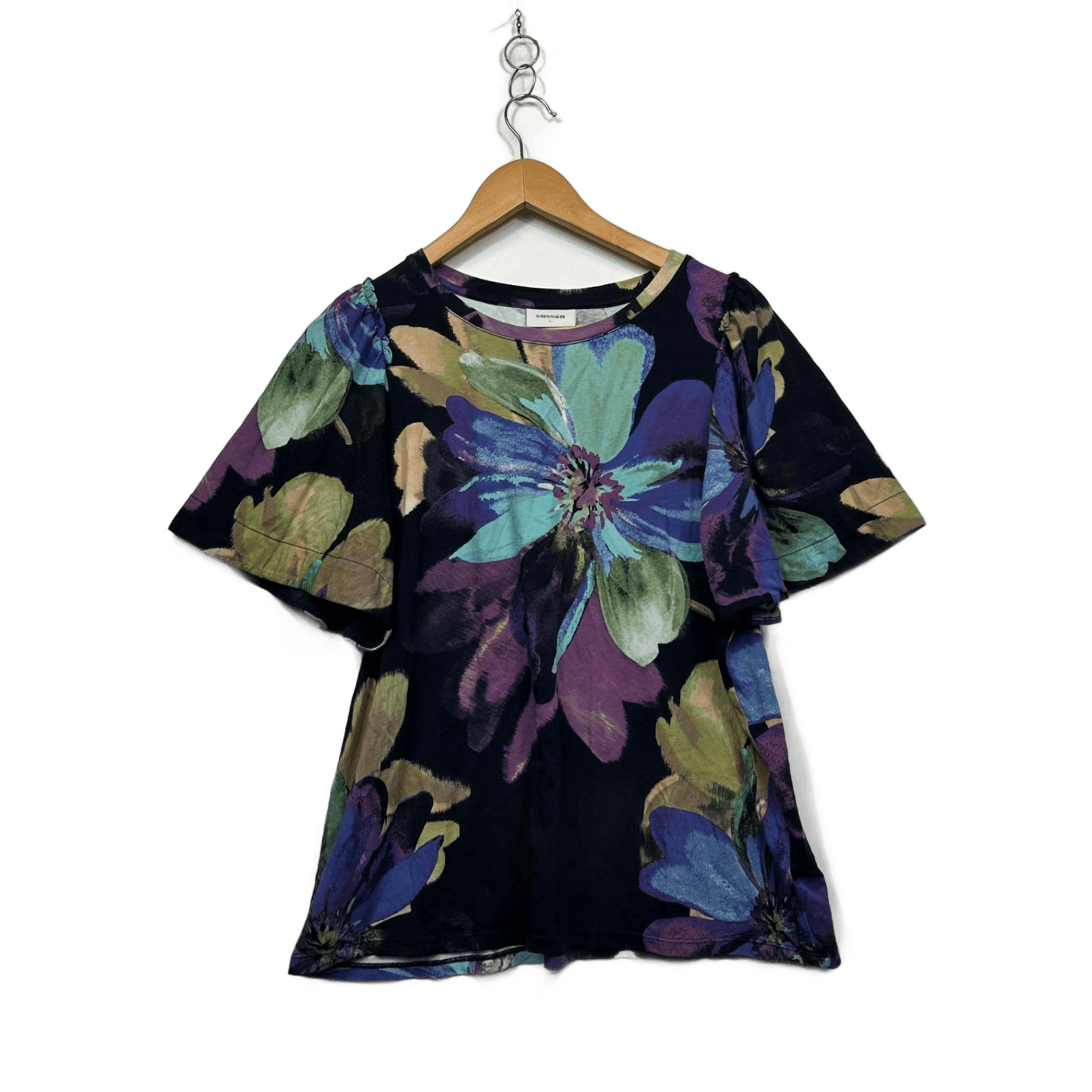 Sussan Short Sleeve Multicoloured Floral Tshirt Top Size 14 Large