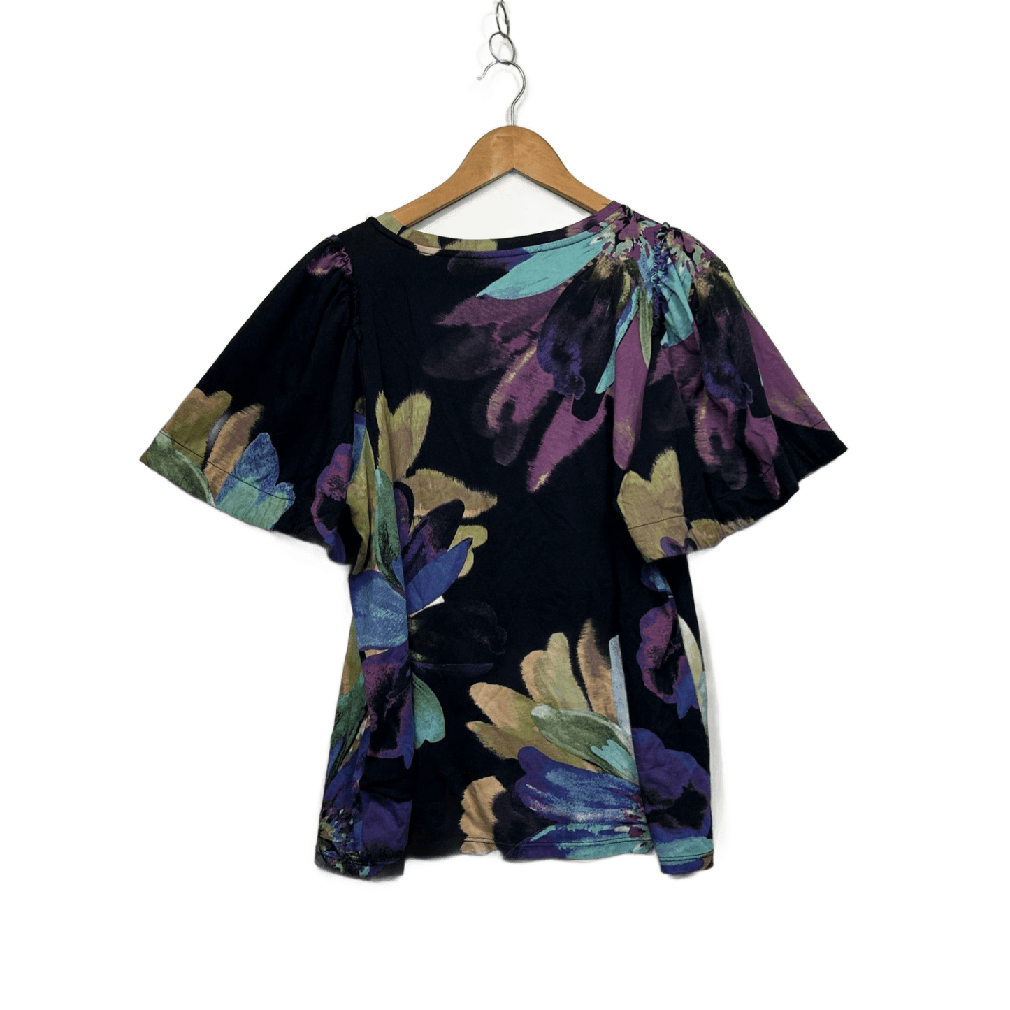 Sussan Short Sleeve Multicoloured Floral Tshirt Top Size 14 Large