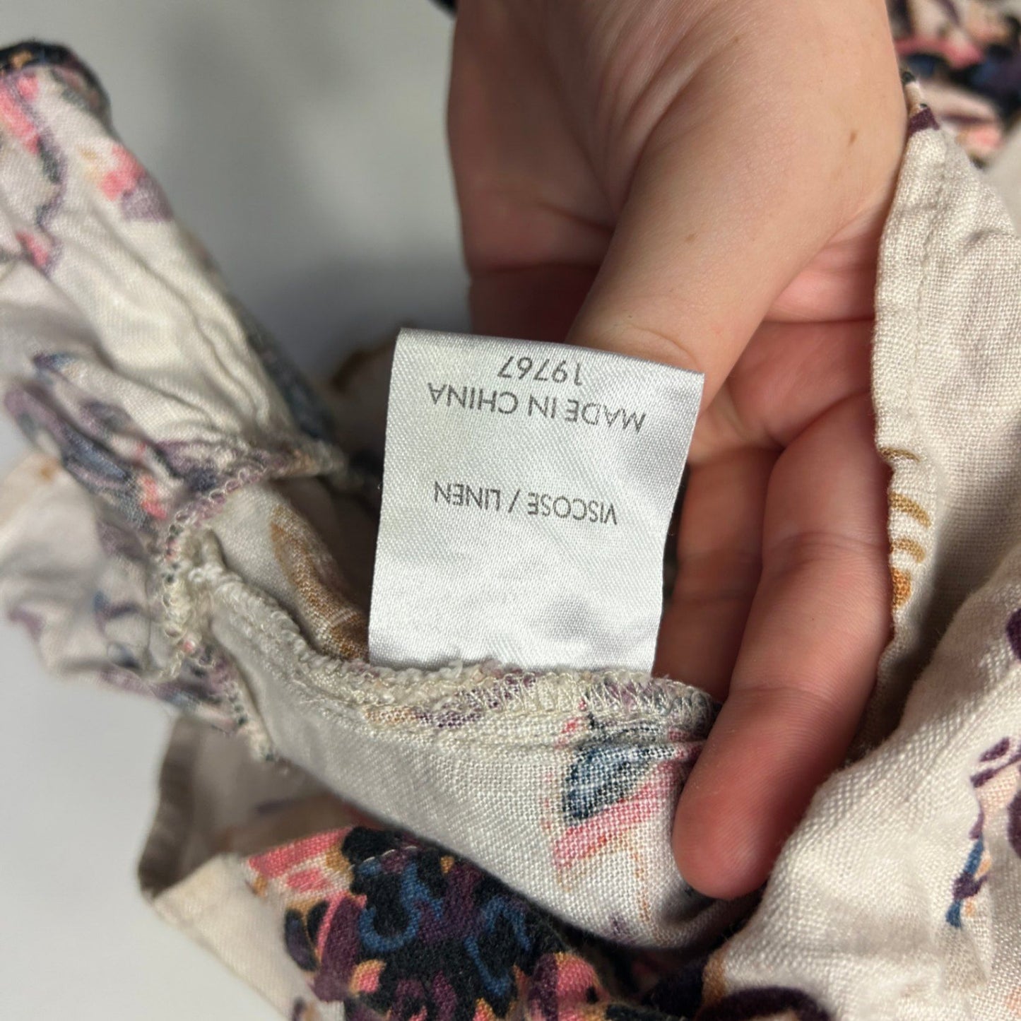 Suzanne Grae Linen Sleeveless Floral Top Blouse Size 20