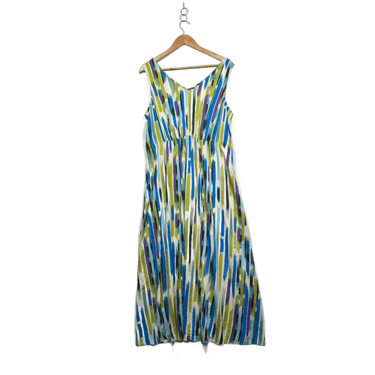 Suzanne Grae Womens Multicoloured Sleeveless Maxi V-Neck Dress Size 14