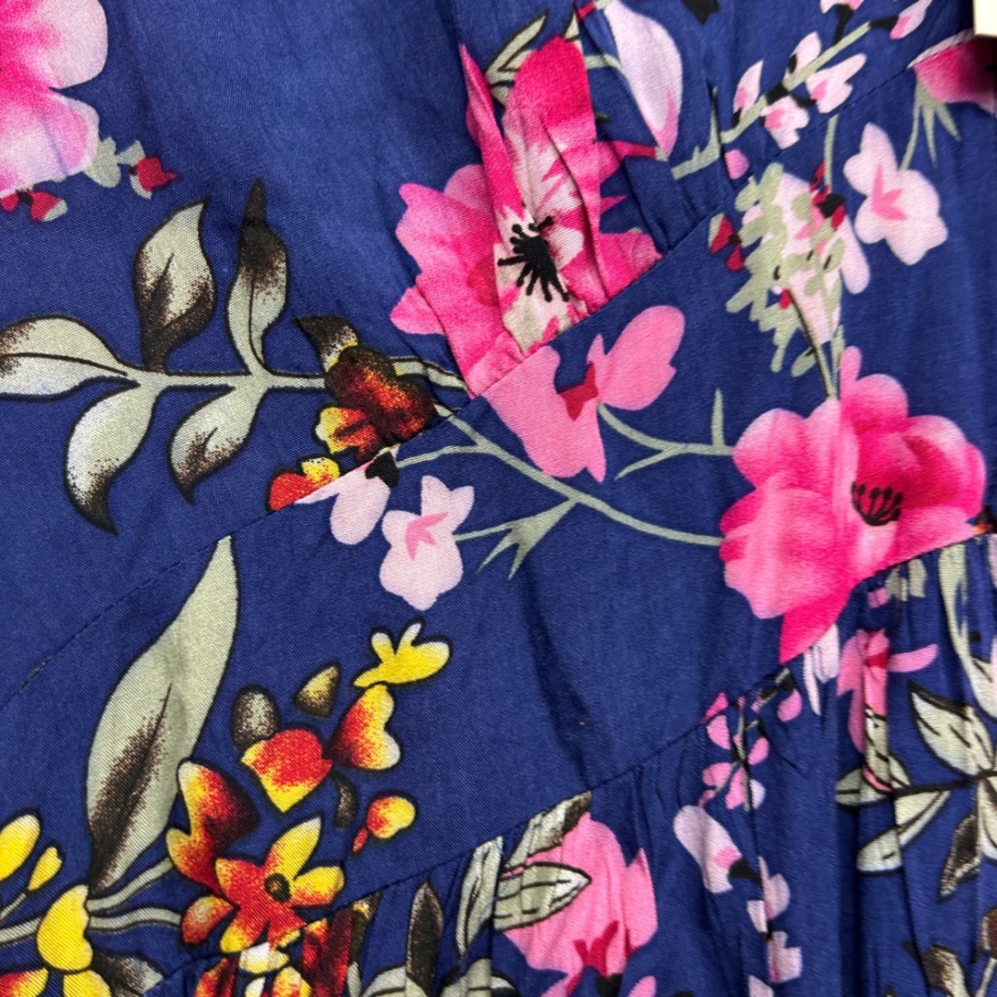 Proud Poppy Multicoloured Floral Short Sleeve Midi Dress Size XL