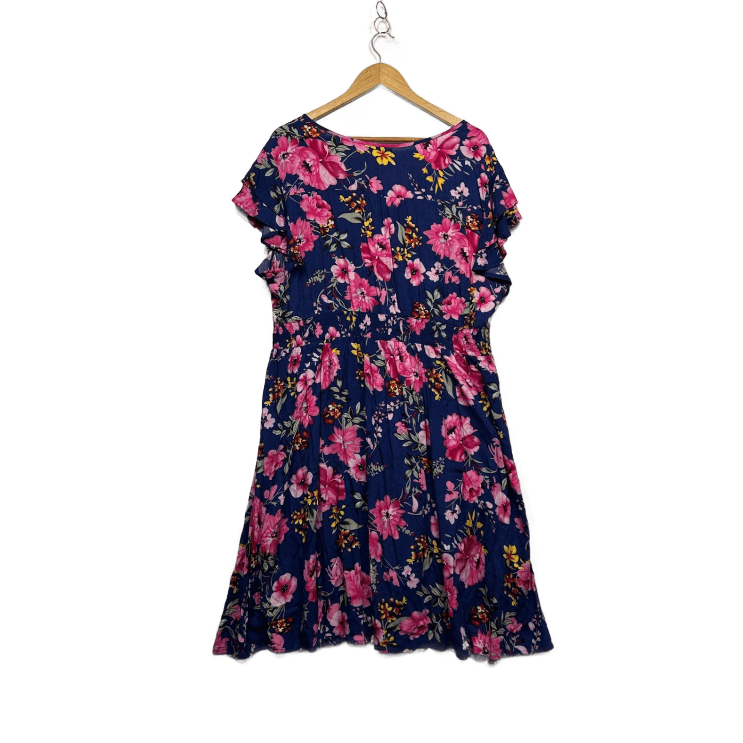 Proud Poppy Multicoloured Floral Short Sleeve Midi Dress Size XL