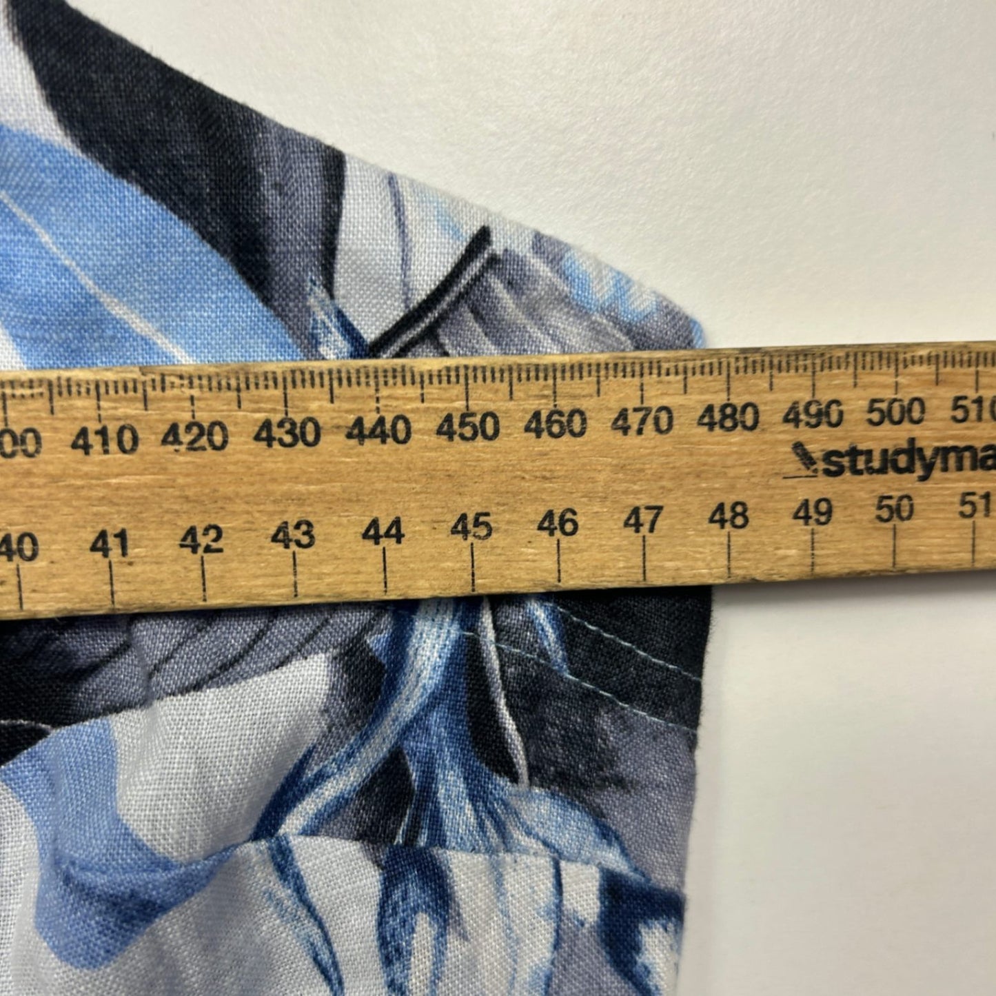 Trent Nathan Women's Blue White Linen Floral Sleeveless Dress Size 12