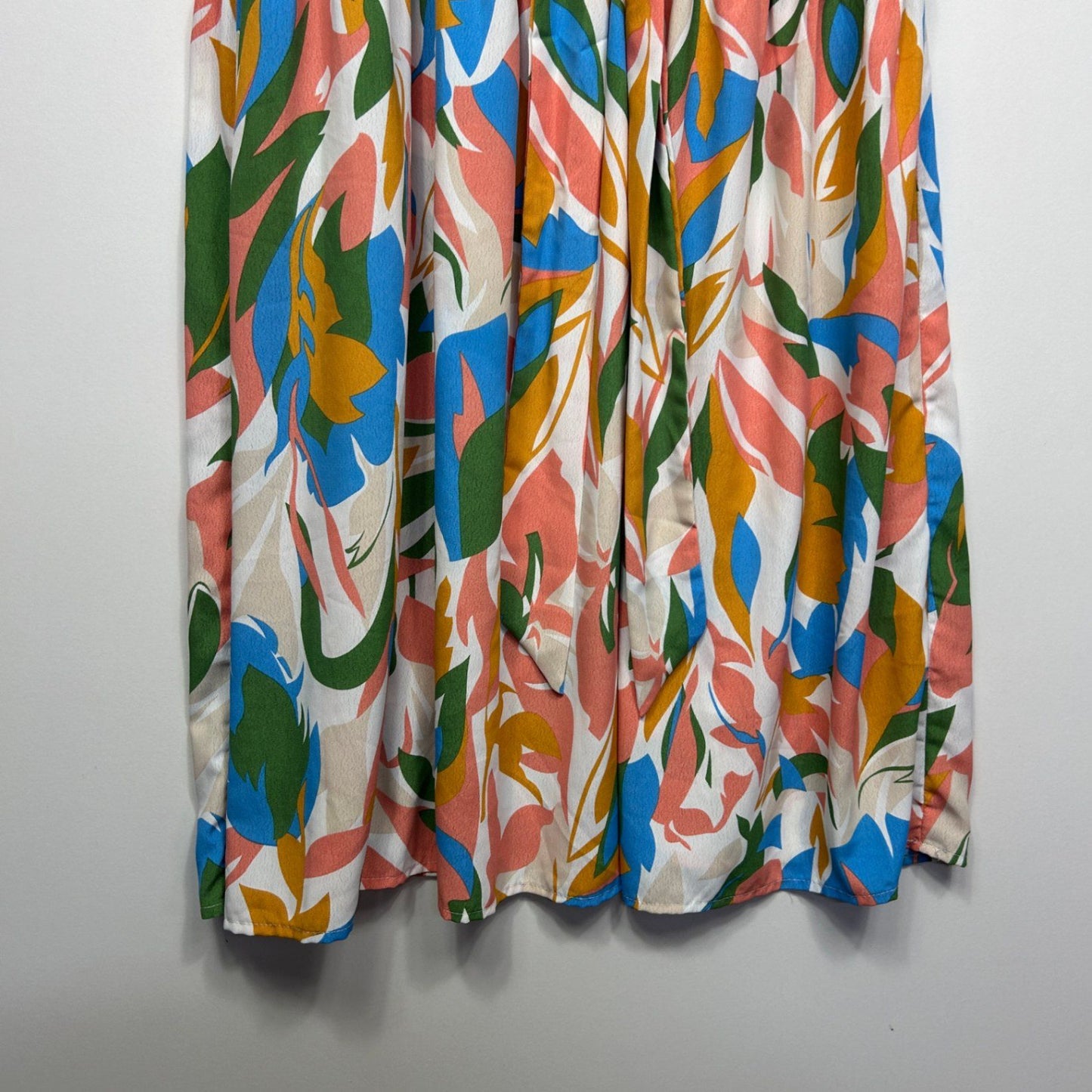 Spicy Sugar Multicoloured Short Sleeve Maxi V Neck Boho Dress Size 14