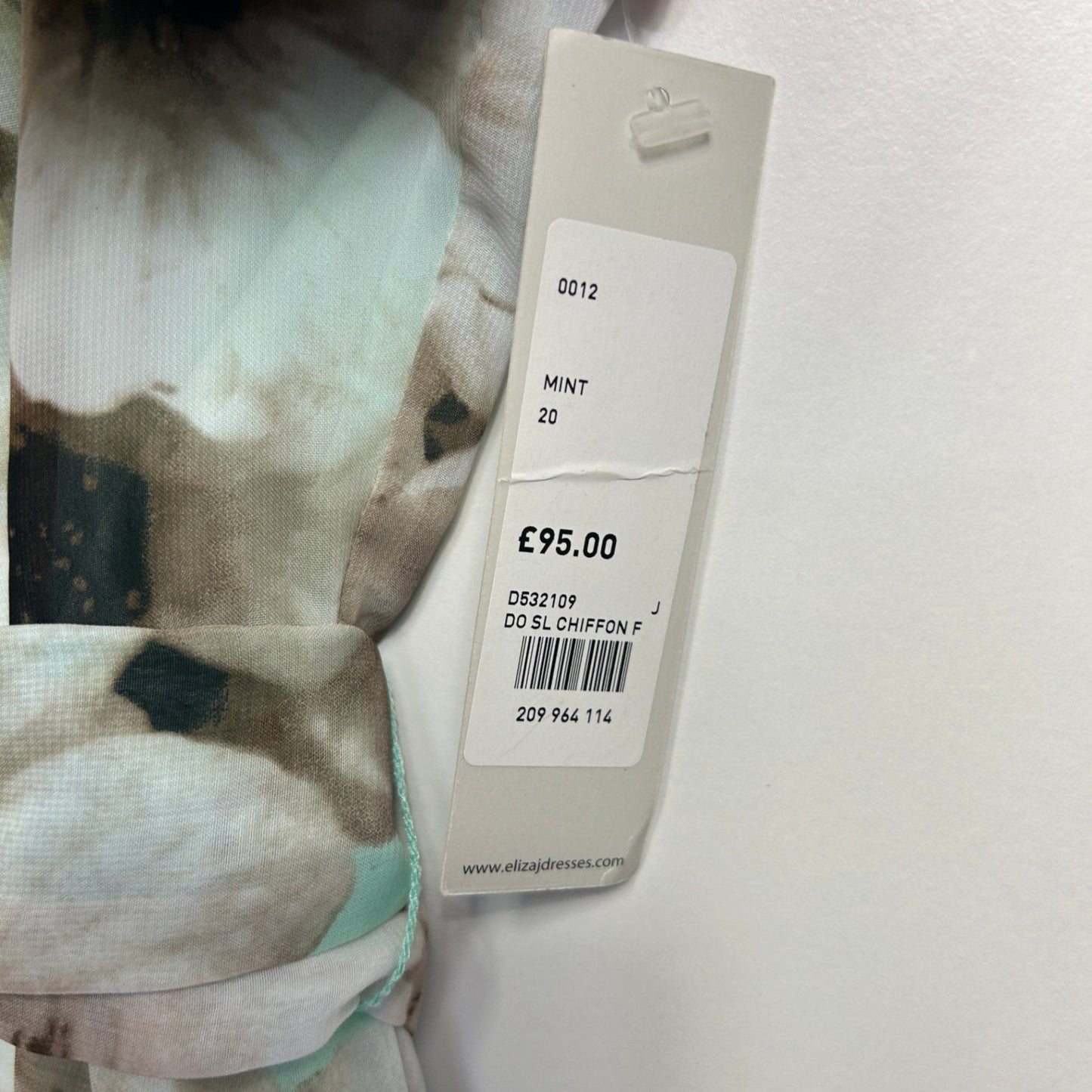 New Eliza J Mint Green Sleeveless Floral Fit and Flare Dress Size 16/18