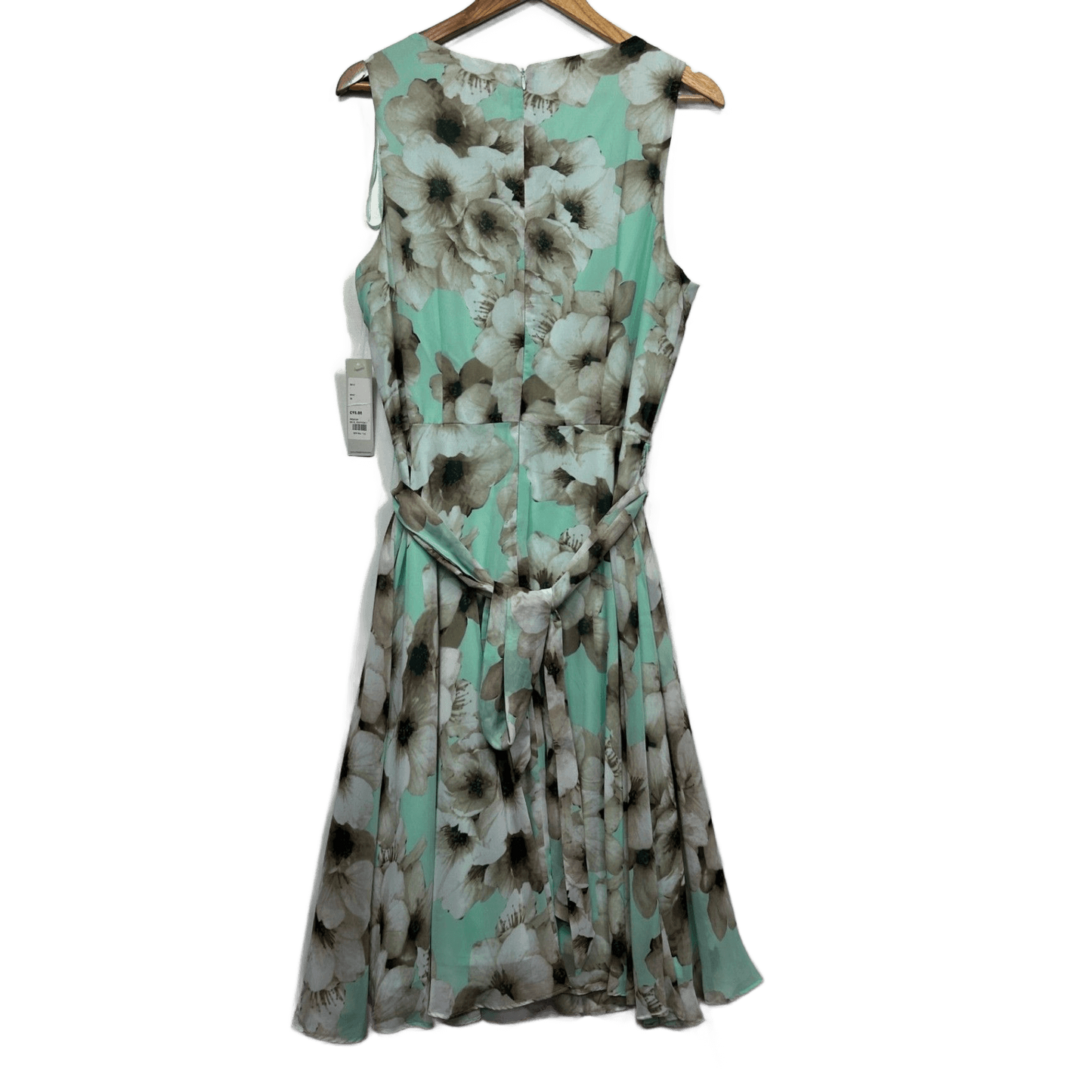 New Eliza J Mint Green Sleeveless Floral Fit and Flare Dress Size 16/18