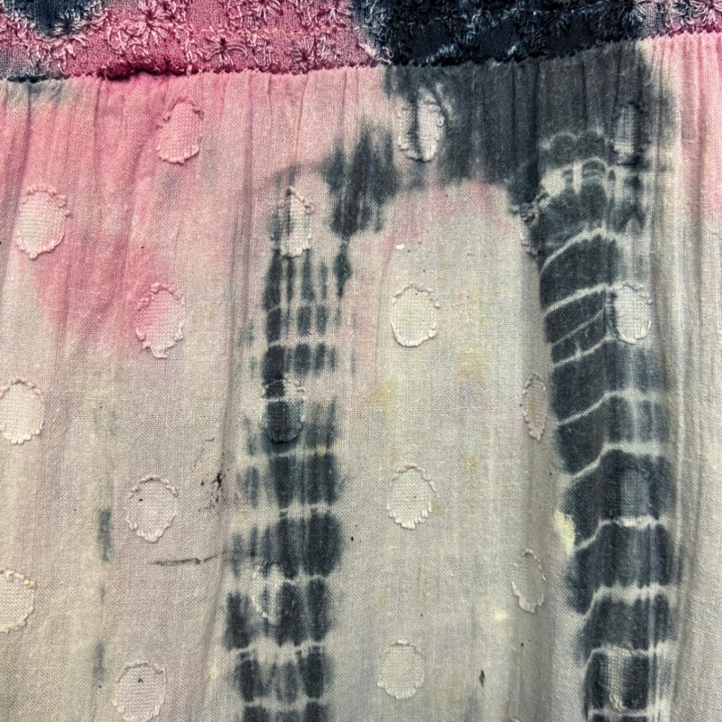 Boho Tie-Dye Sleeveless Rayon Hippie Maxi Dress Size XL 16