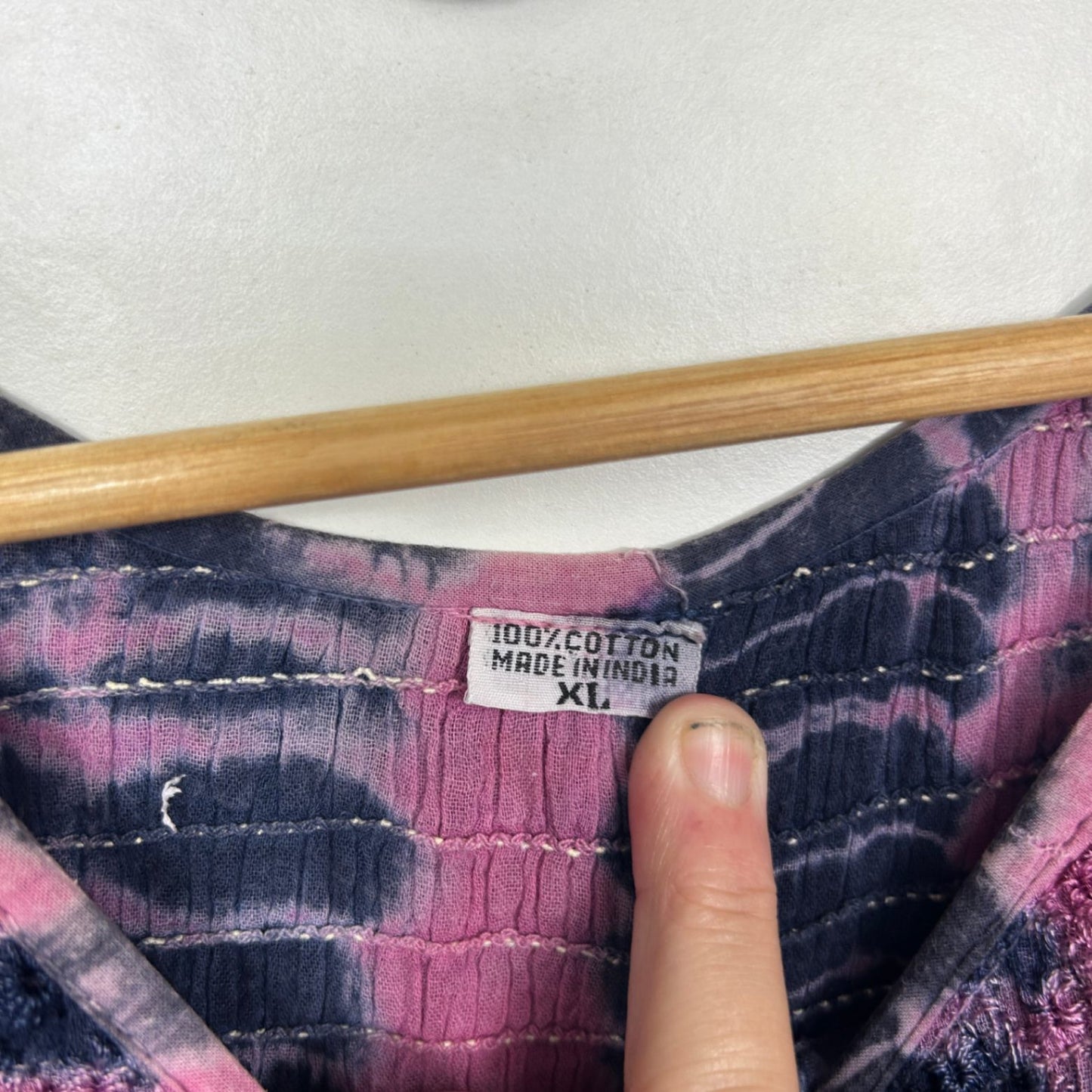 Boho Tie-Dye Sleeveless Rayon Hippie Maxi Dress Size XL 16