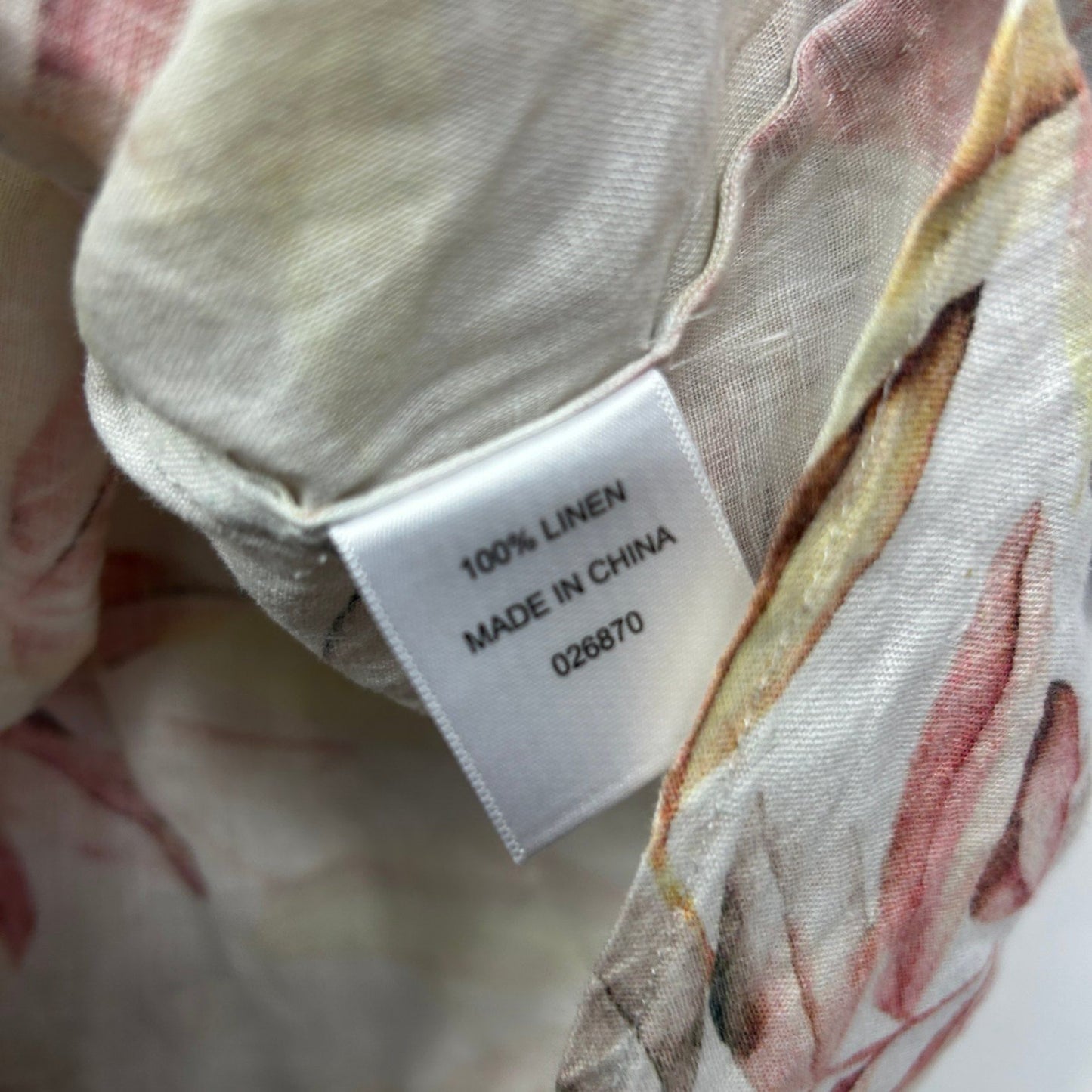 Sussan Linen Floral Short Sleeve Top Size 18 (Fault)