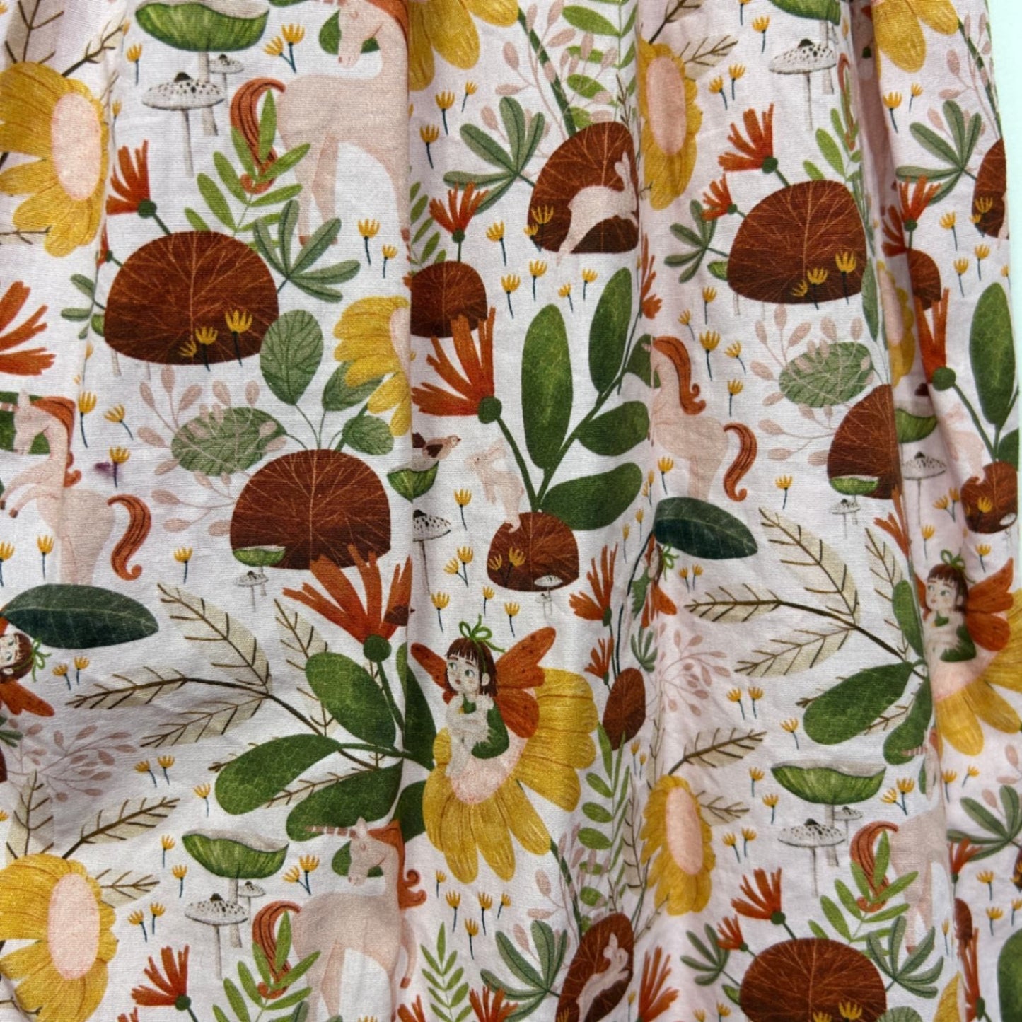 Handmade Skirt Fit 16 - 18 Elastic Waist Fairycore Rabbits Toadstool Unicorns