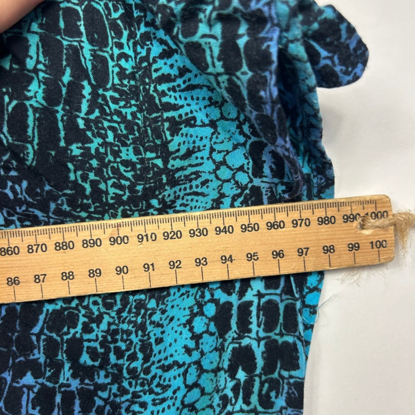 Lunsea Kaftan Dress Blue Green Rayon Short Sleeve One Size Plus - Fit up to 22